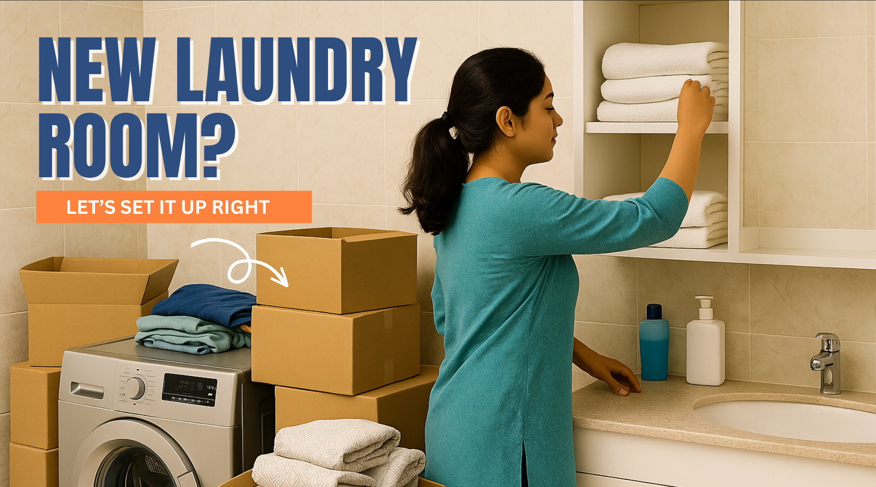 Move-In Bathroom & Laundry Setup – Small Corners, Big Relief