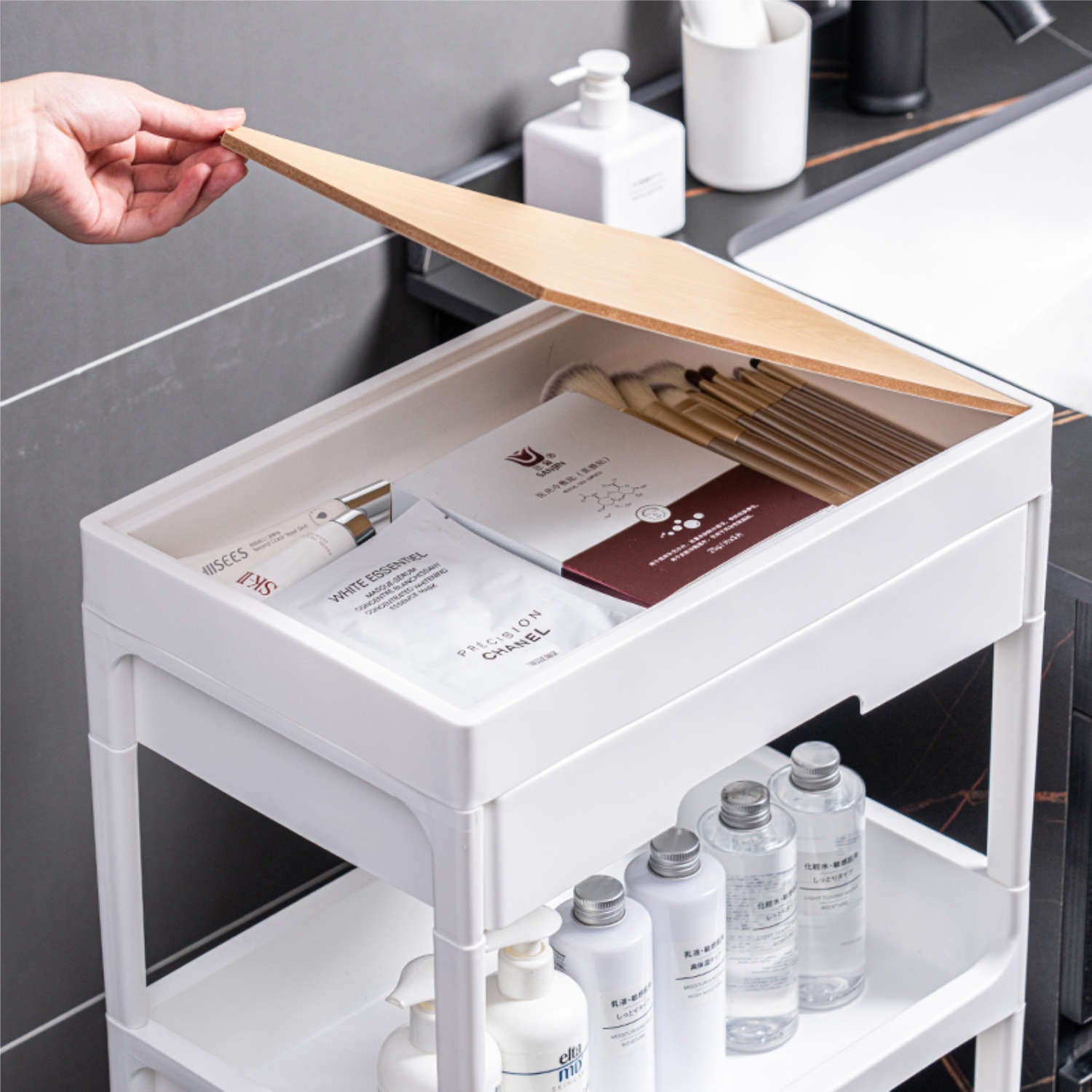 Move Ease / Multipurpose Space Saving Storage Rack / 3 Tier Shelf for Kitchen And Bedroom Organizers