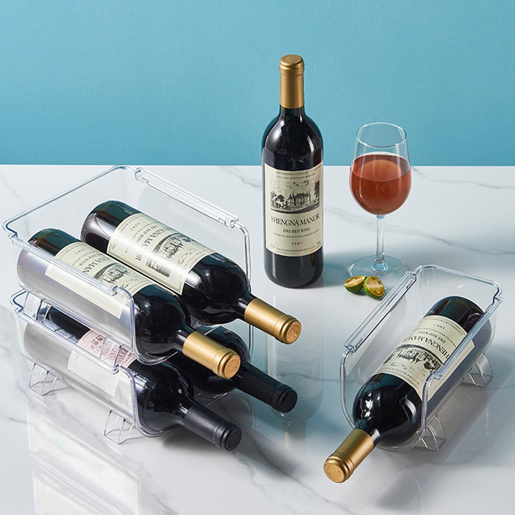 Bottle Stack Stackable Water Bottle Organizer, Wine Rack for Kitchen Fridge Organization and Storage