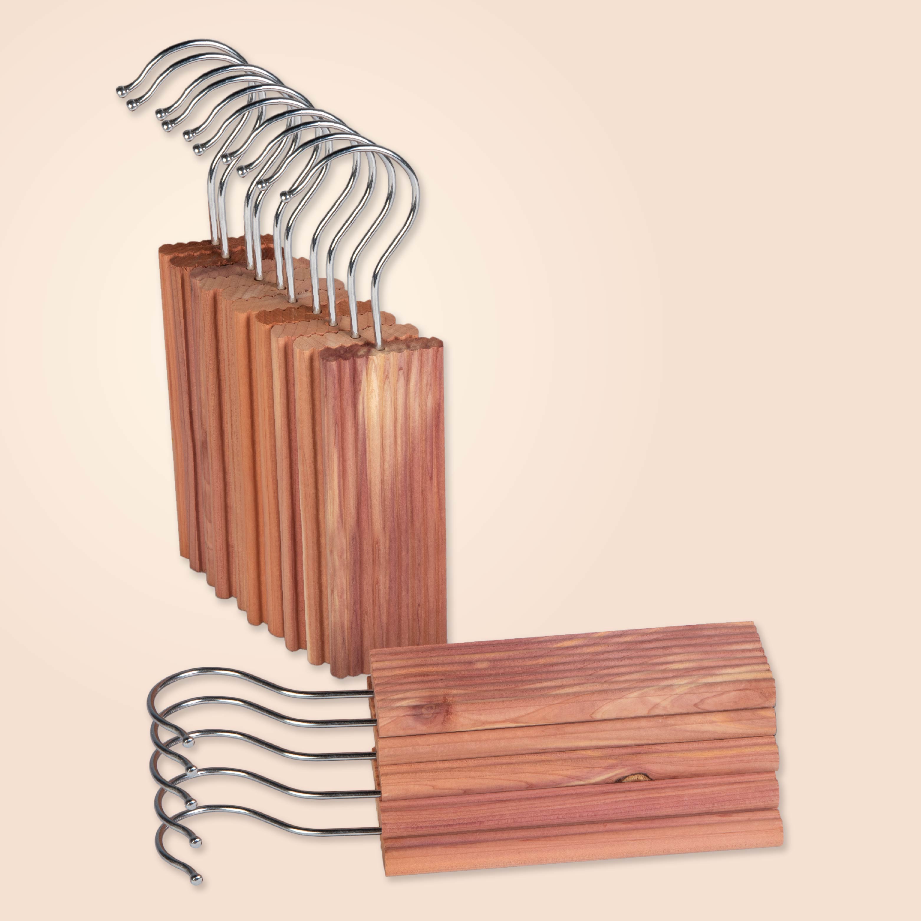 Natural Cedar Air Freshener Hang-Ups | Cedar Block Hangups for Wardrobe