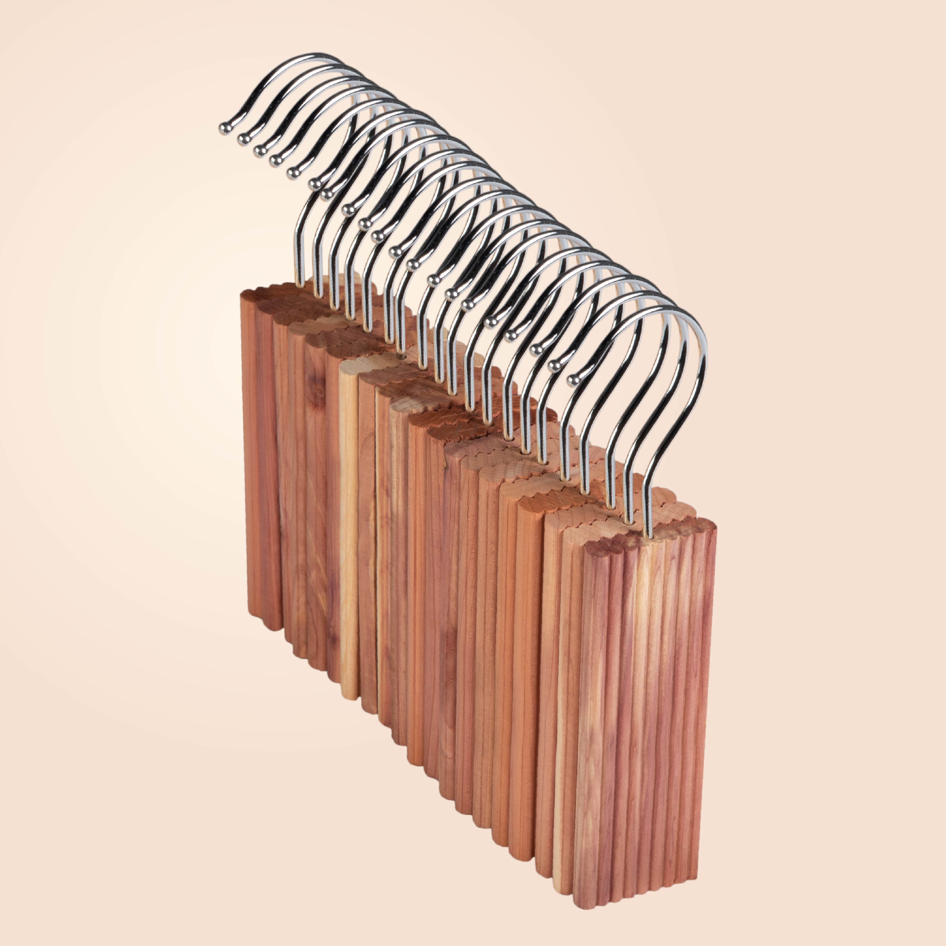 Natural Cedar Air Freshener Hang-Ups | Cedar Block Hangups for Wardrobe