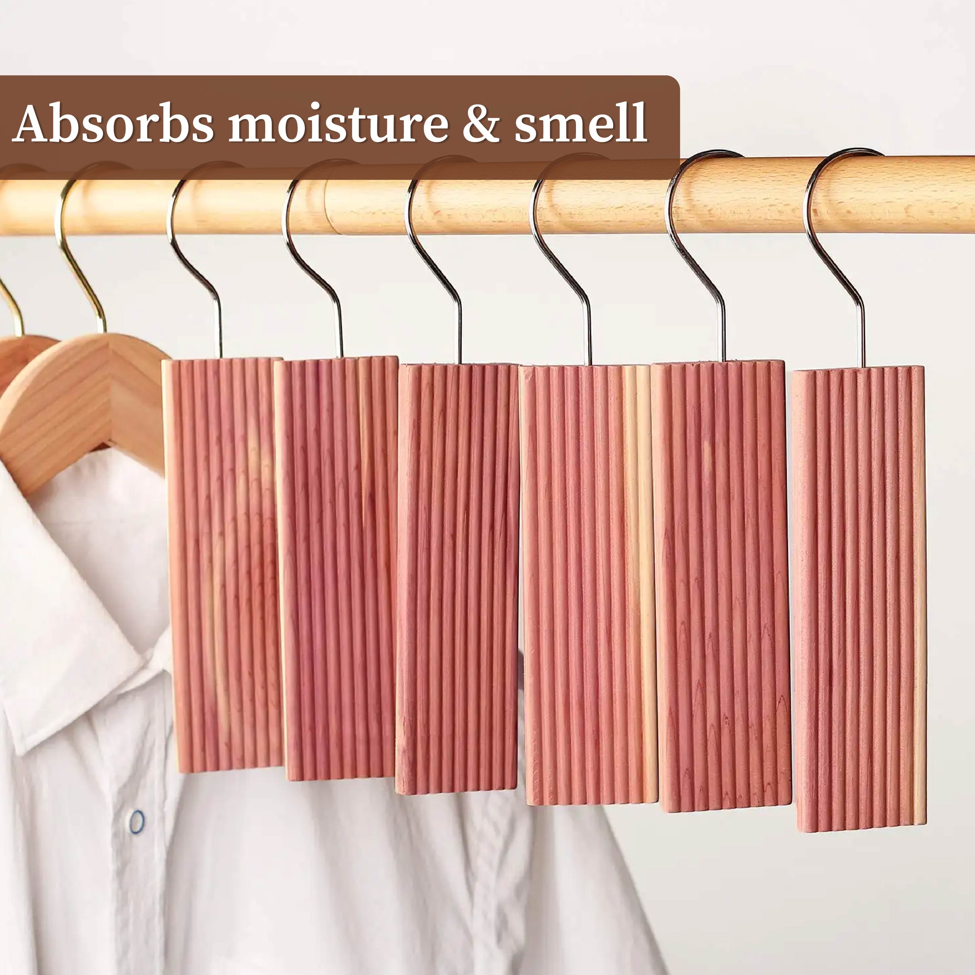 Natural Cedar Air Freshener Hang-Ups | Cedar Block Hangups for Wardrobe