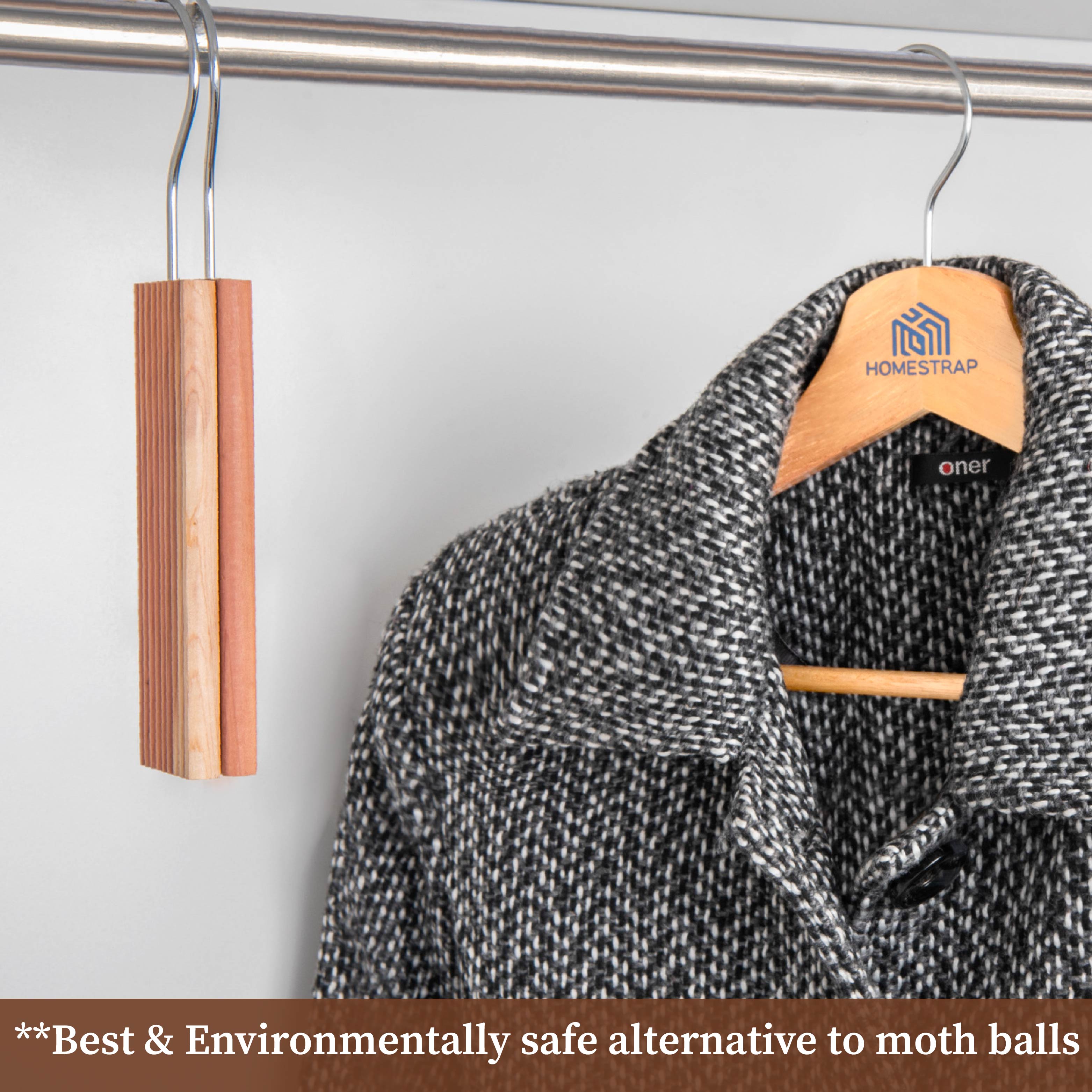 Natural Cedar Air Freshener Hang-Ups | Cedar Block Hangups for Wardrobe