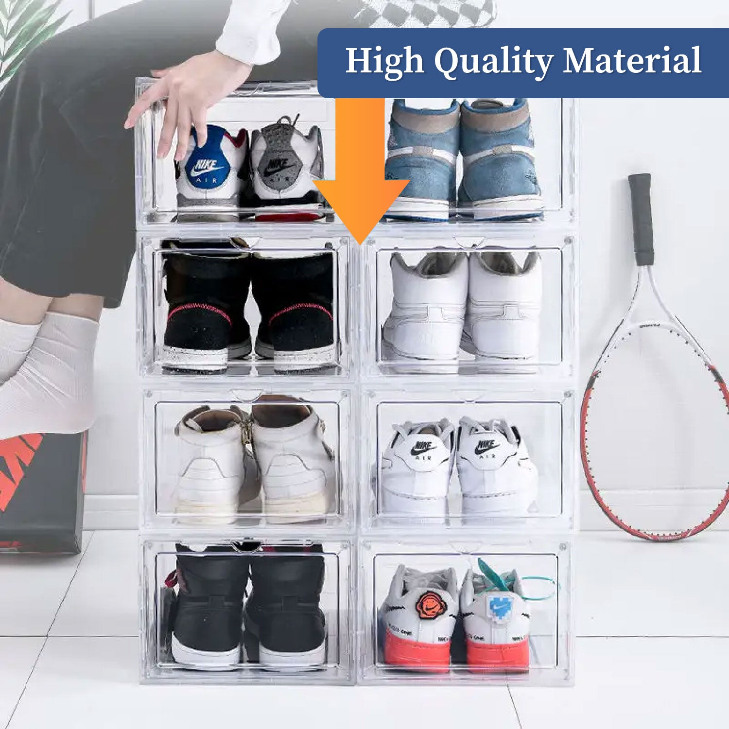 Clear Multi Bins | Shoe Sneakers Organizer