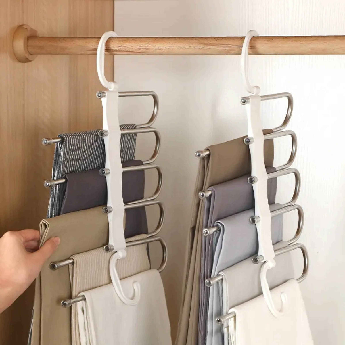 Space-Saver 5-in-1 Hanger | Multi-Layer Foldable Hanger