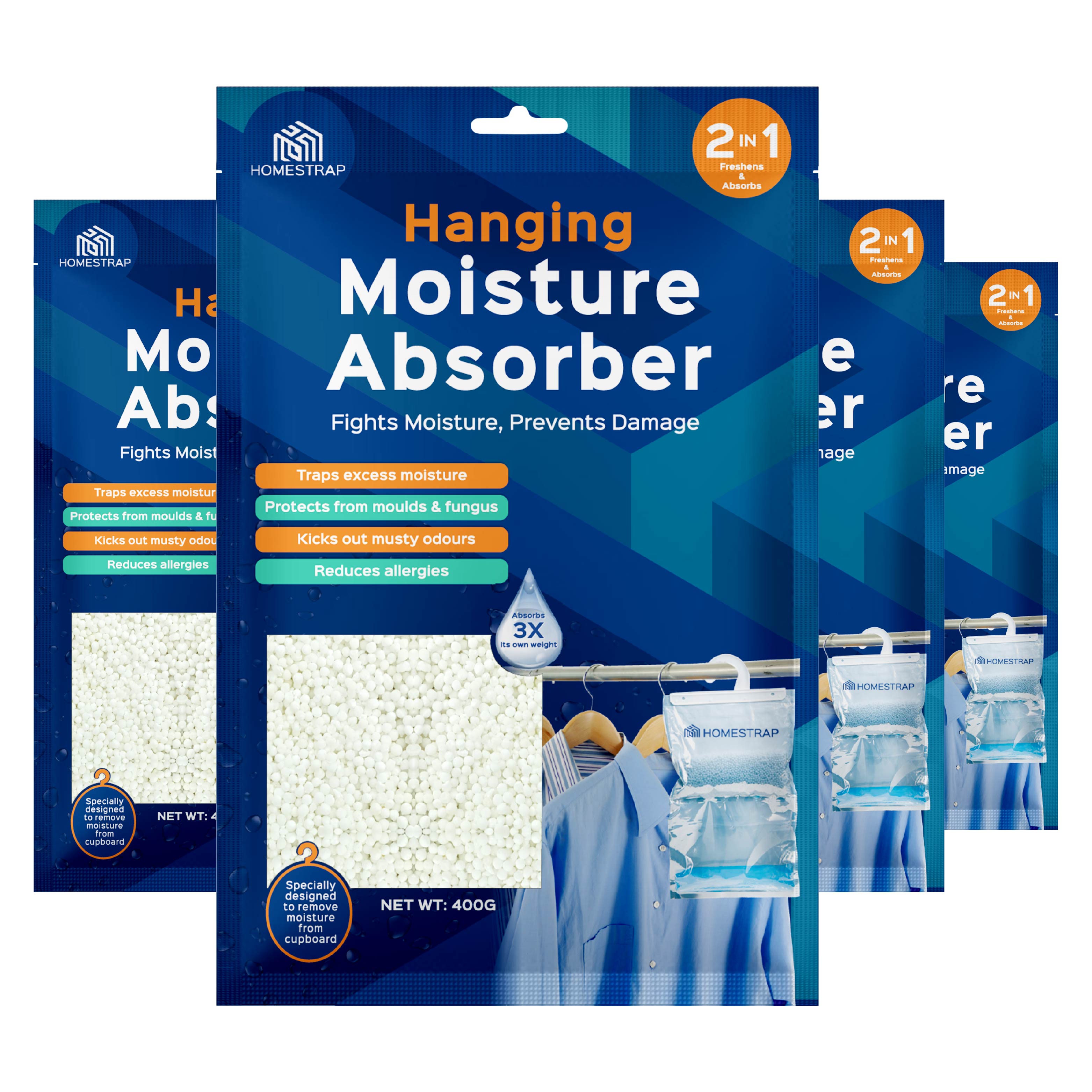 Moisture Absorber Hanging Pouch 400 Gram