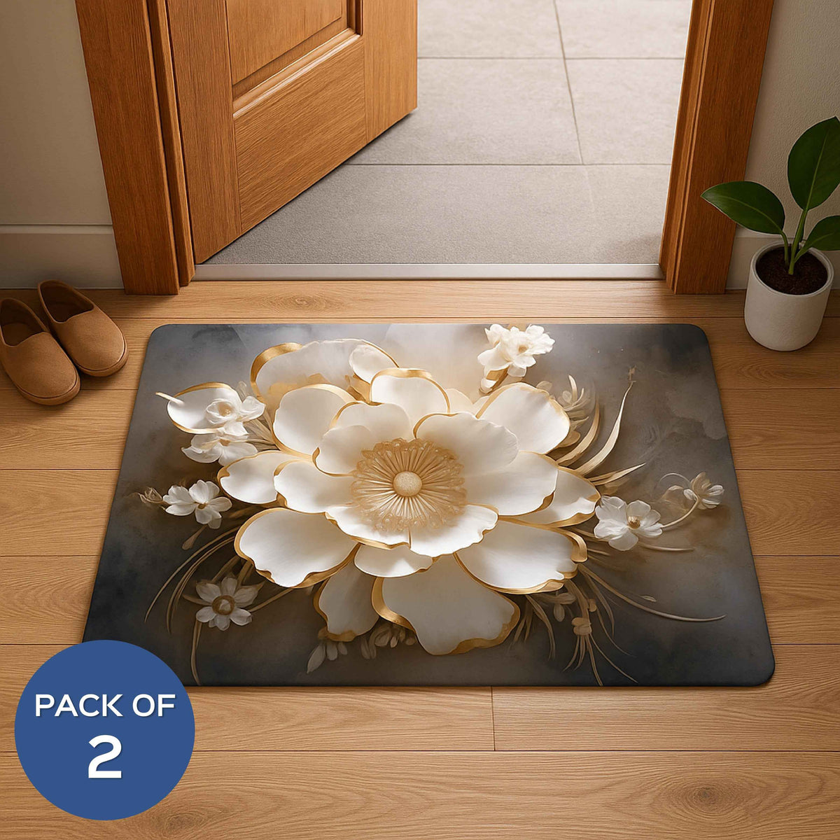 3d print anti skid floor mat Set of 2