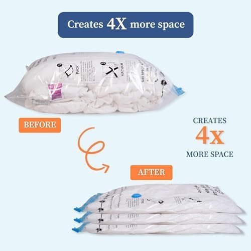Vacuum Bag | Space Saver Compression Bags with Free Vacuum Pump