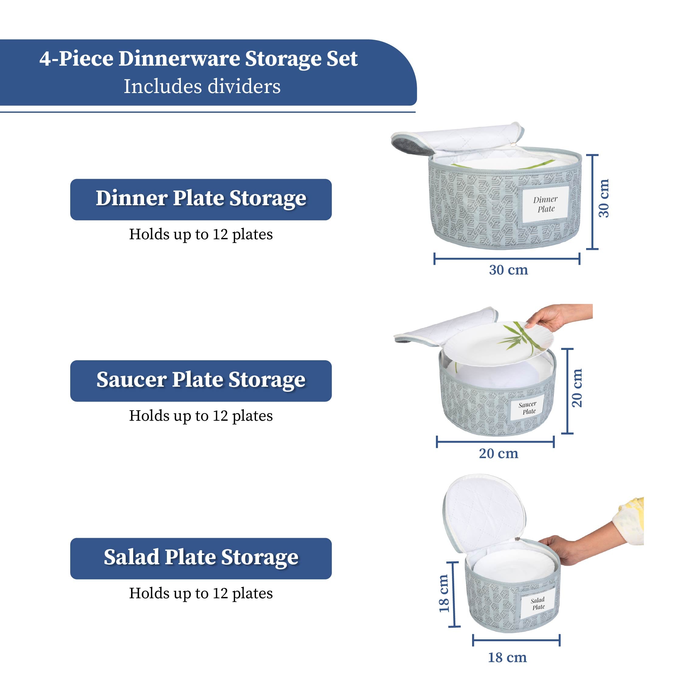 Dinnerware Storage Organizer Set