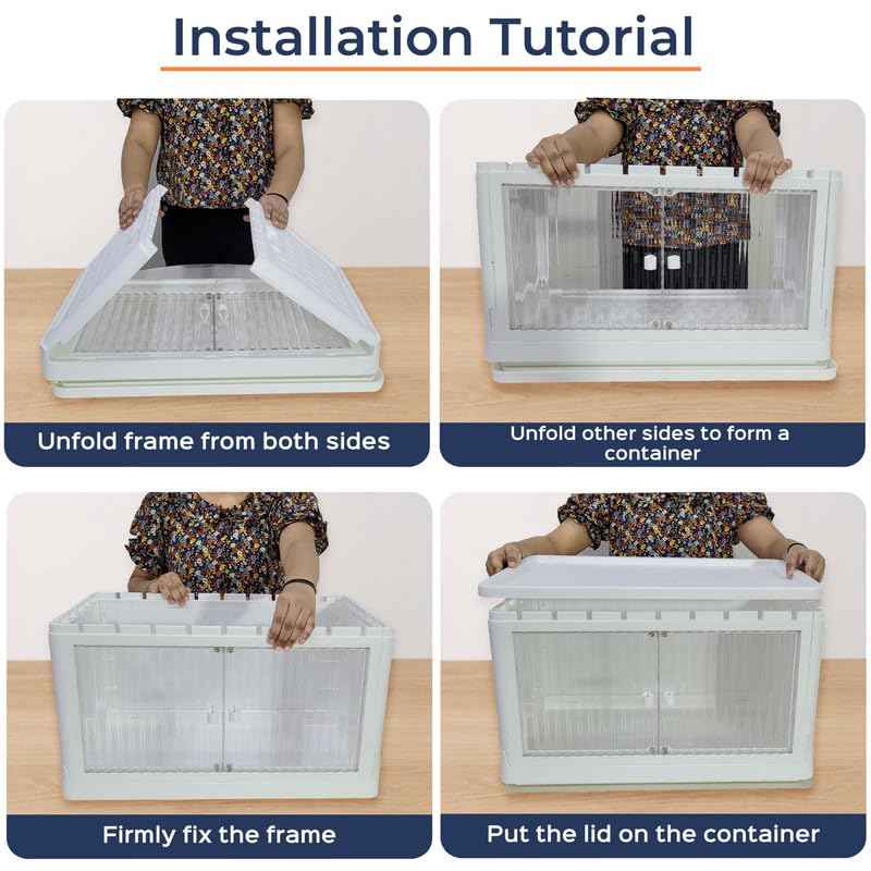 Rollin Stacker / Foldable Storage Box with Wheels (Large)
