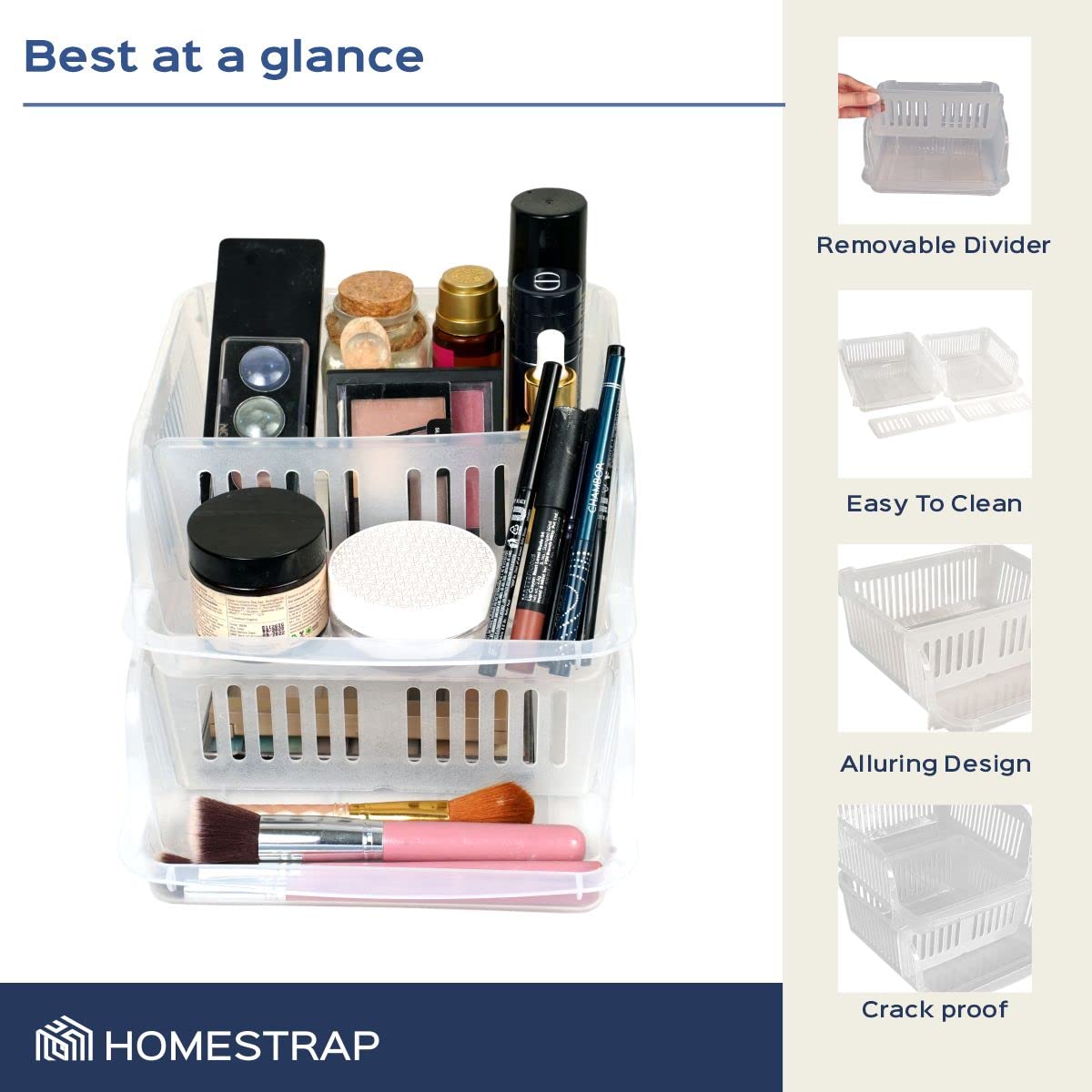 2 Tier Space Saver Plastic Storage Rack