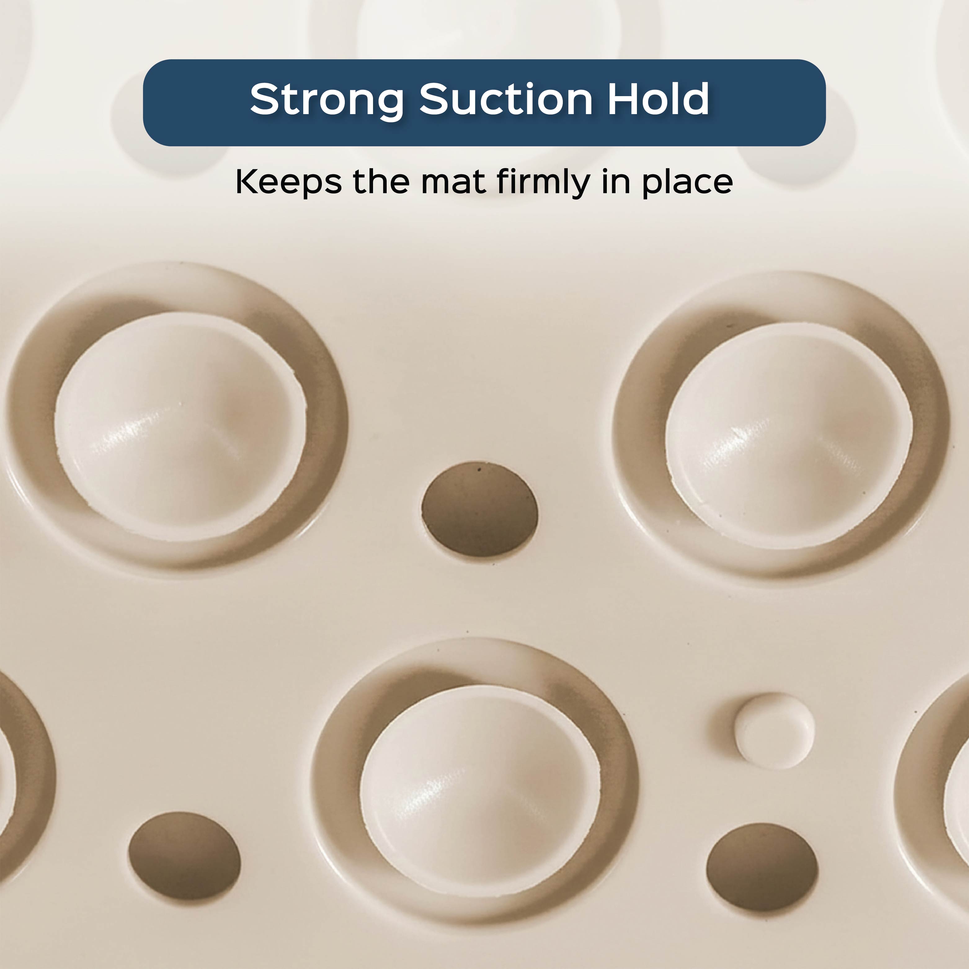 Anti-Skid Shower Mat with Suction Cups & Foot Scrubber