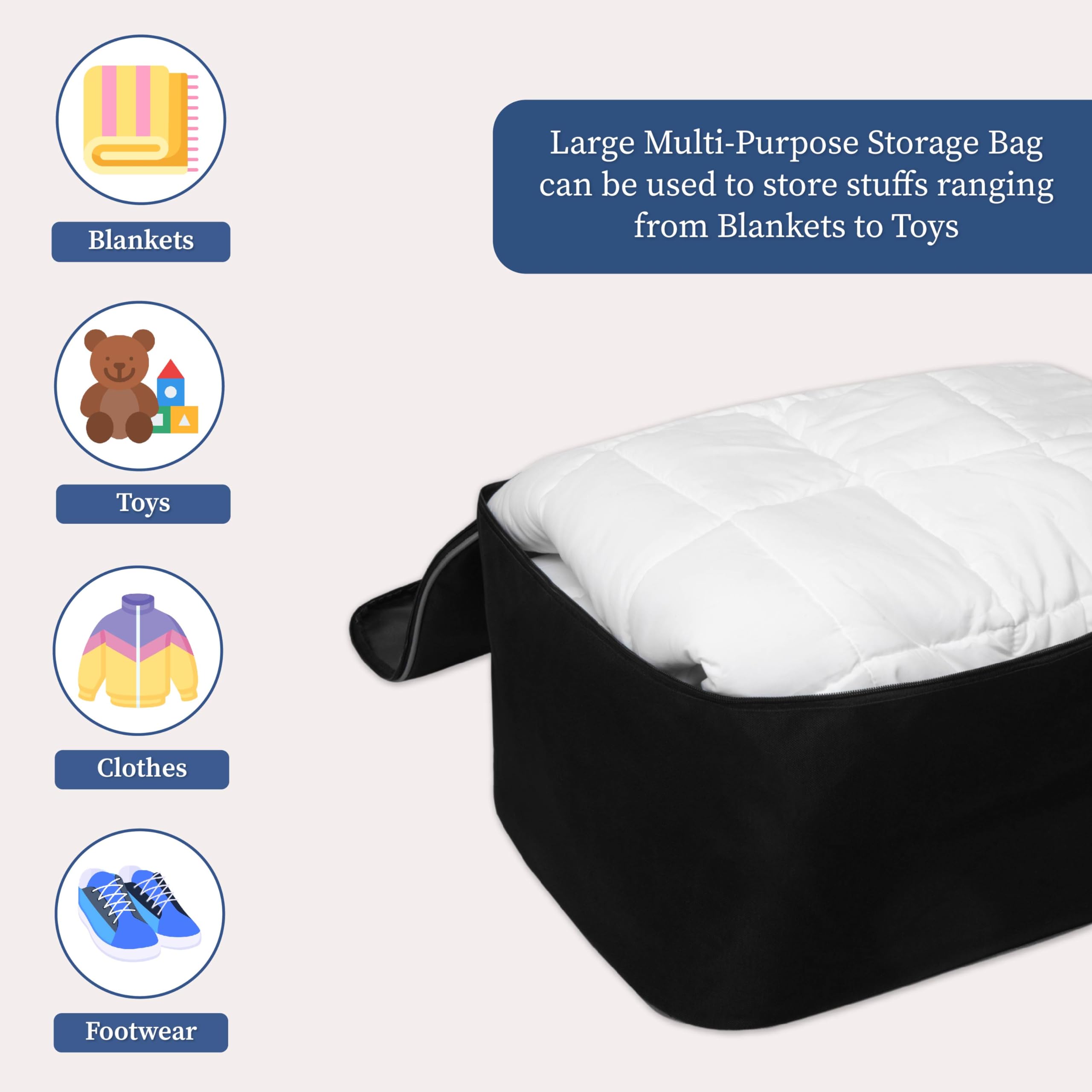 Underbed Storage Bag | Blanket, Pillow Organizer (Pack of 2)