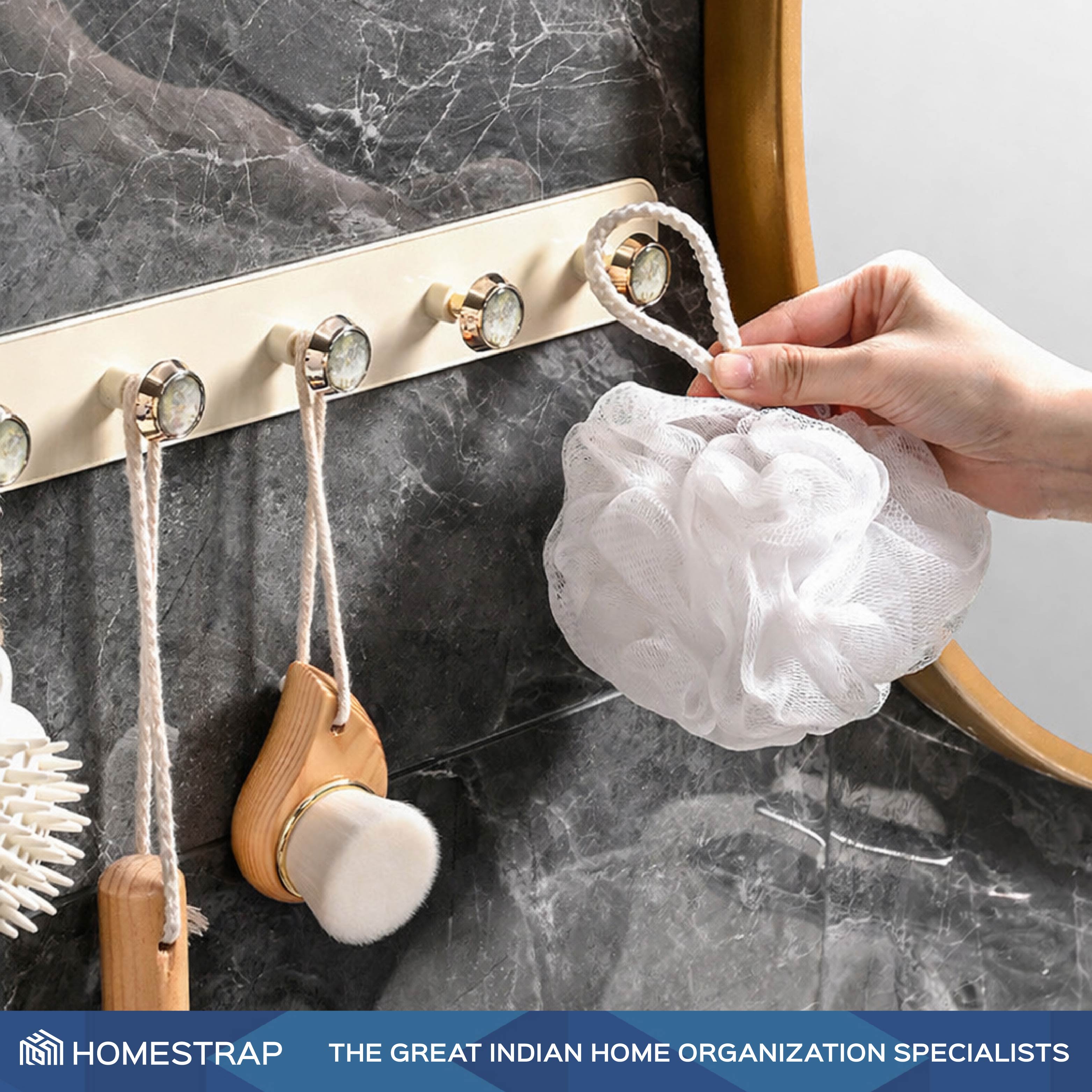 5 Hook Rack Self Adhesive Wall Hooks|Set of 2