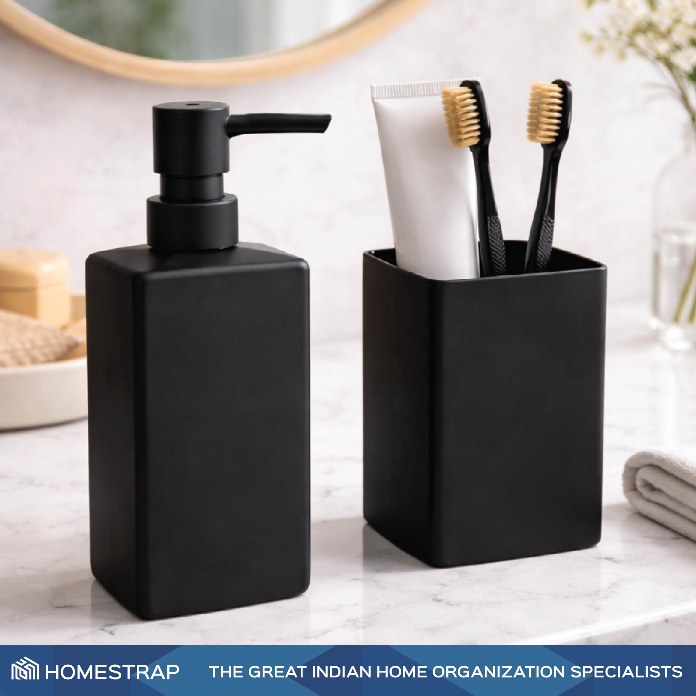 Matte Liquid Soap Dispenser & Multipurpose Tumbler Set