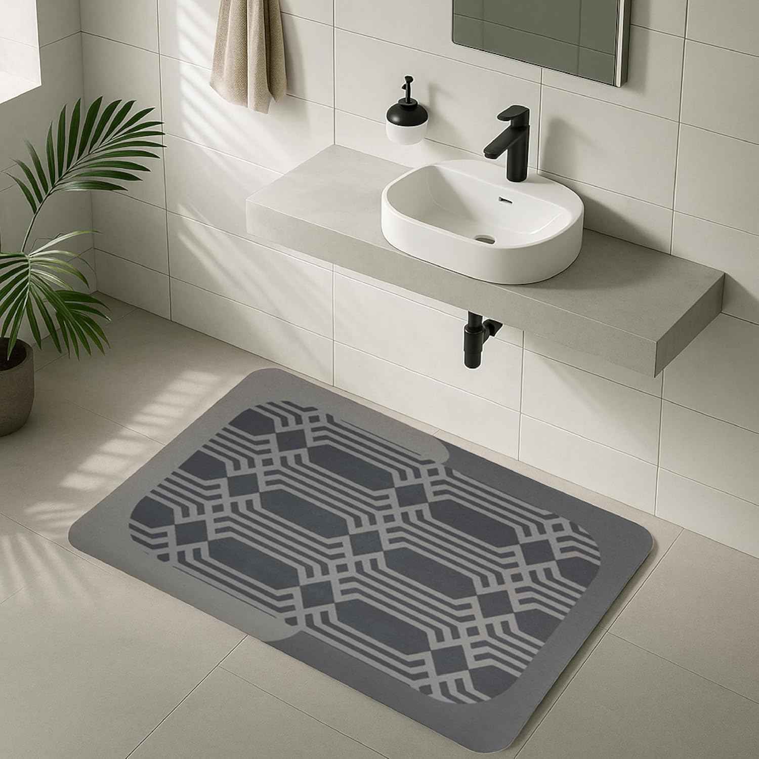Dual-Tone Anti Slip Floor Mat Set of 2