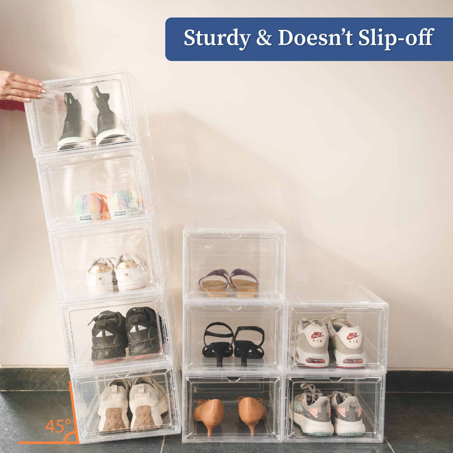 Clear Multi Bins | Shoe Sneakers Organizer