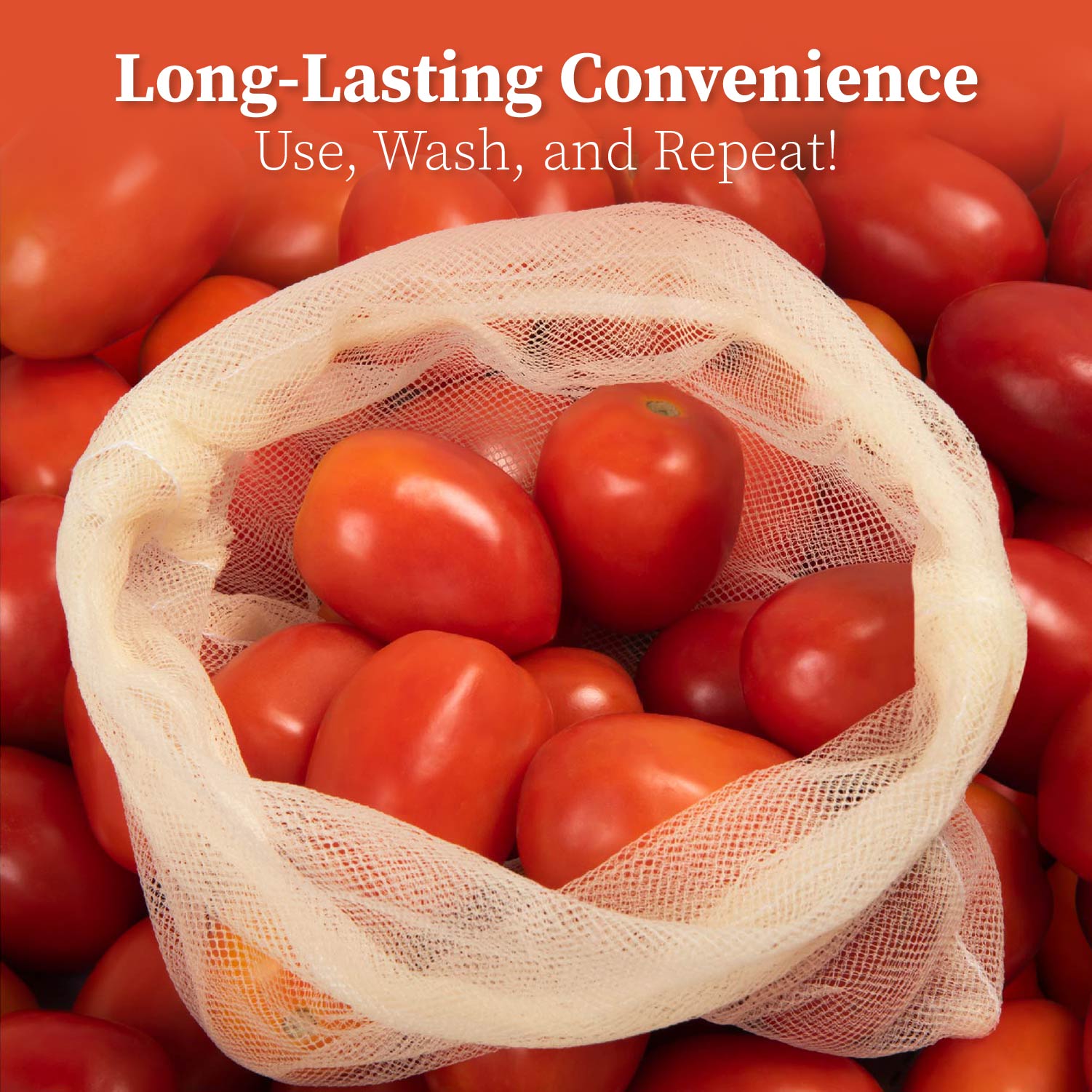 Set of 6 Reusable Mesh Vegetable Storage Bags