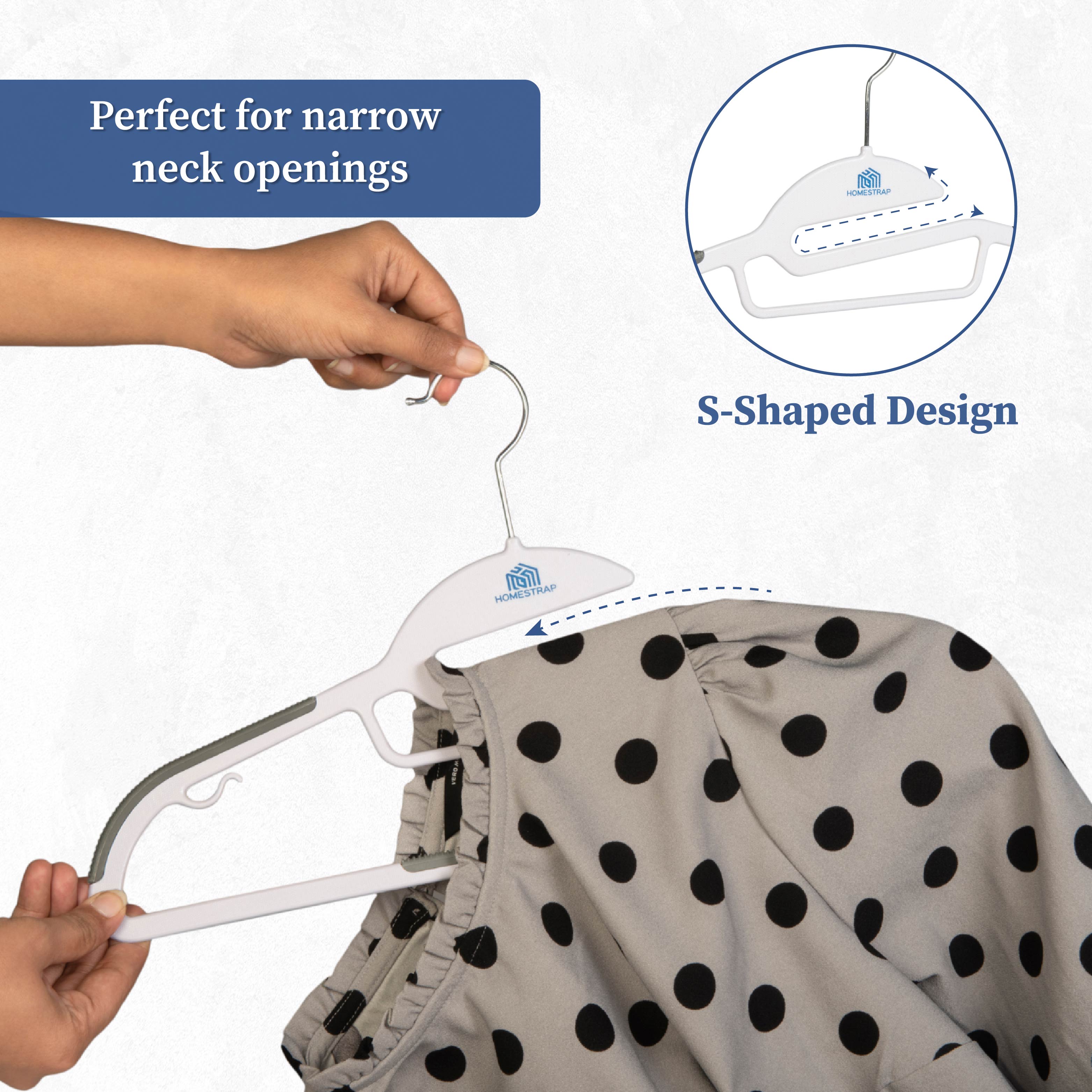 Anti-Slip S-Shaped Plastic Hanger