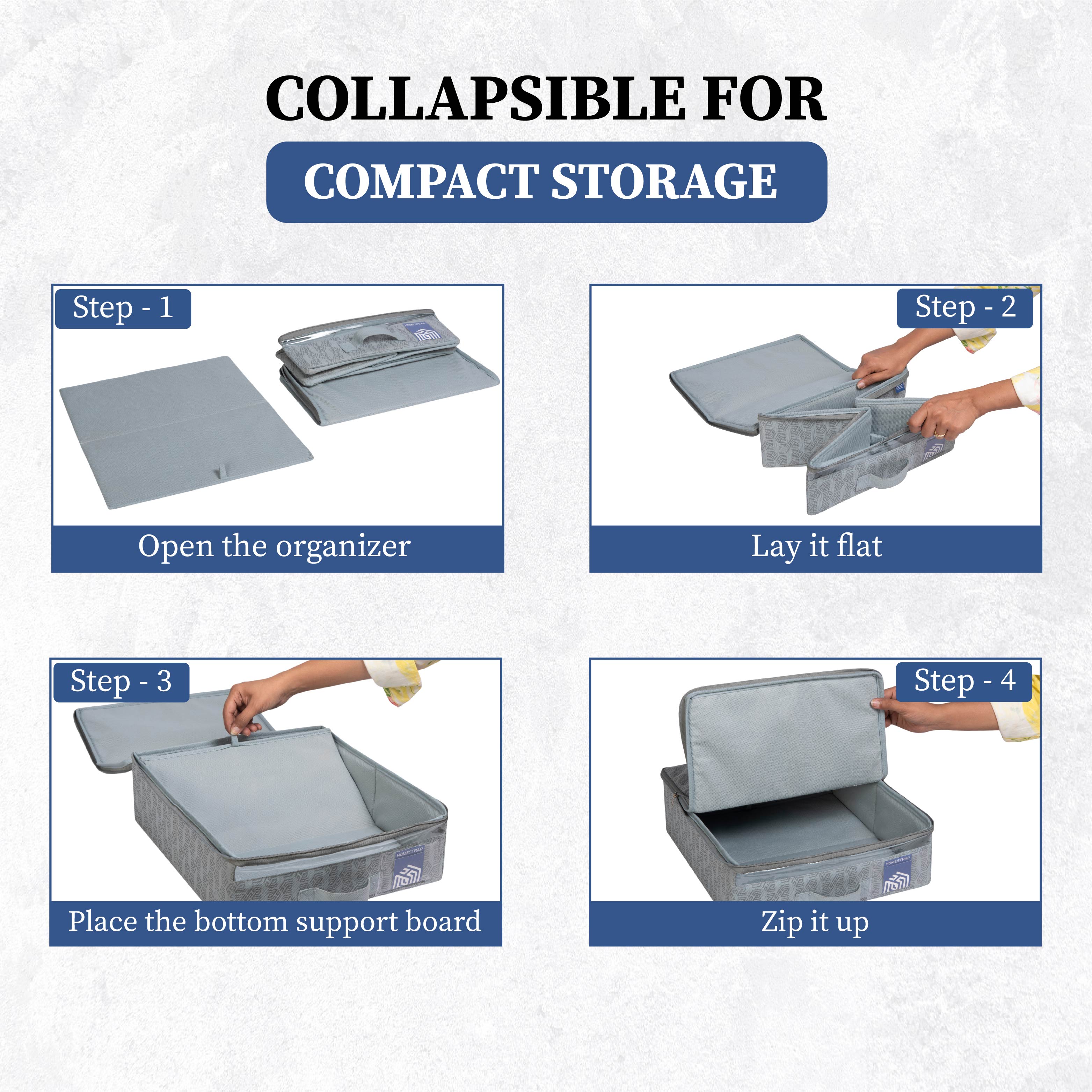Foldable Non-Woven Bedsheet Organizer