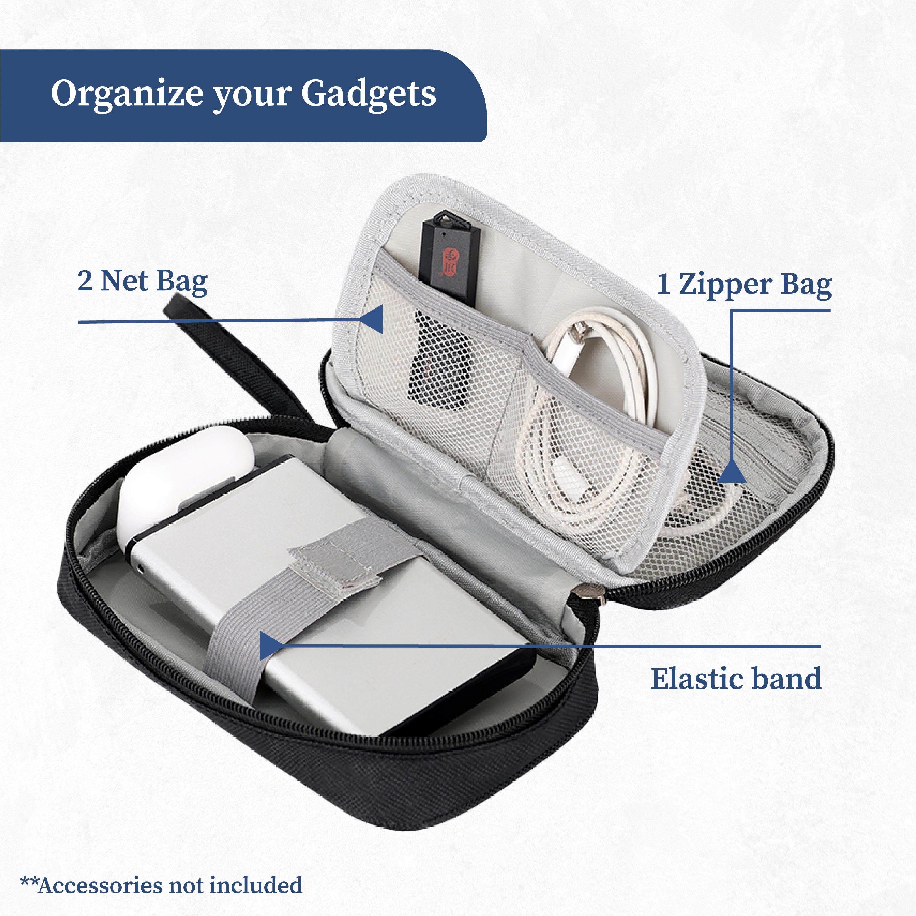 Digital Den | Small Gadget & Accessories Organizer