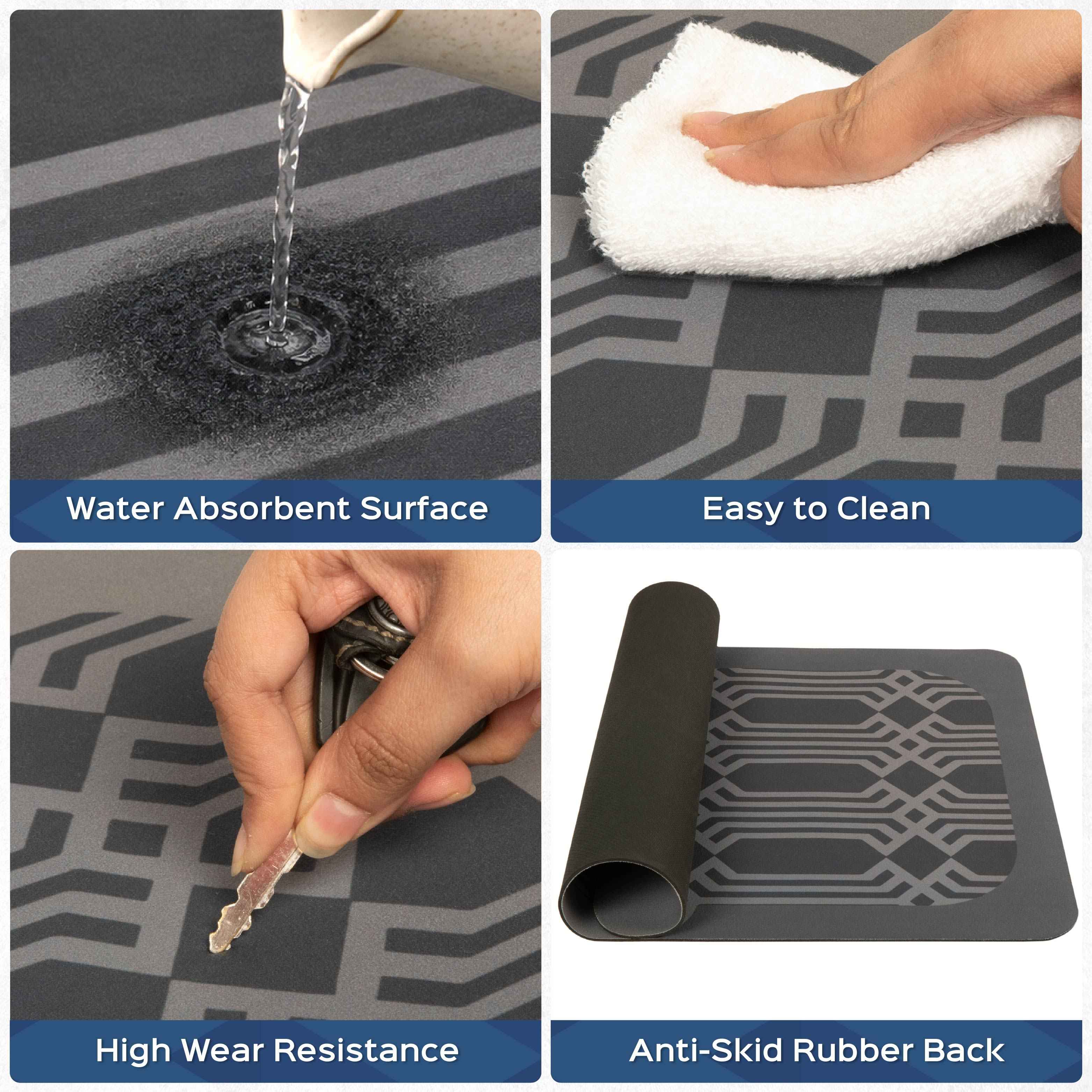 Dual-Tone Anti Slip Floor Mat Set of 2