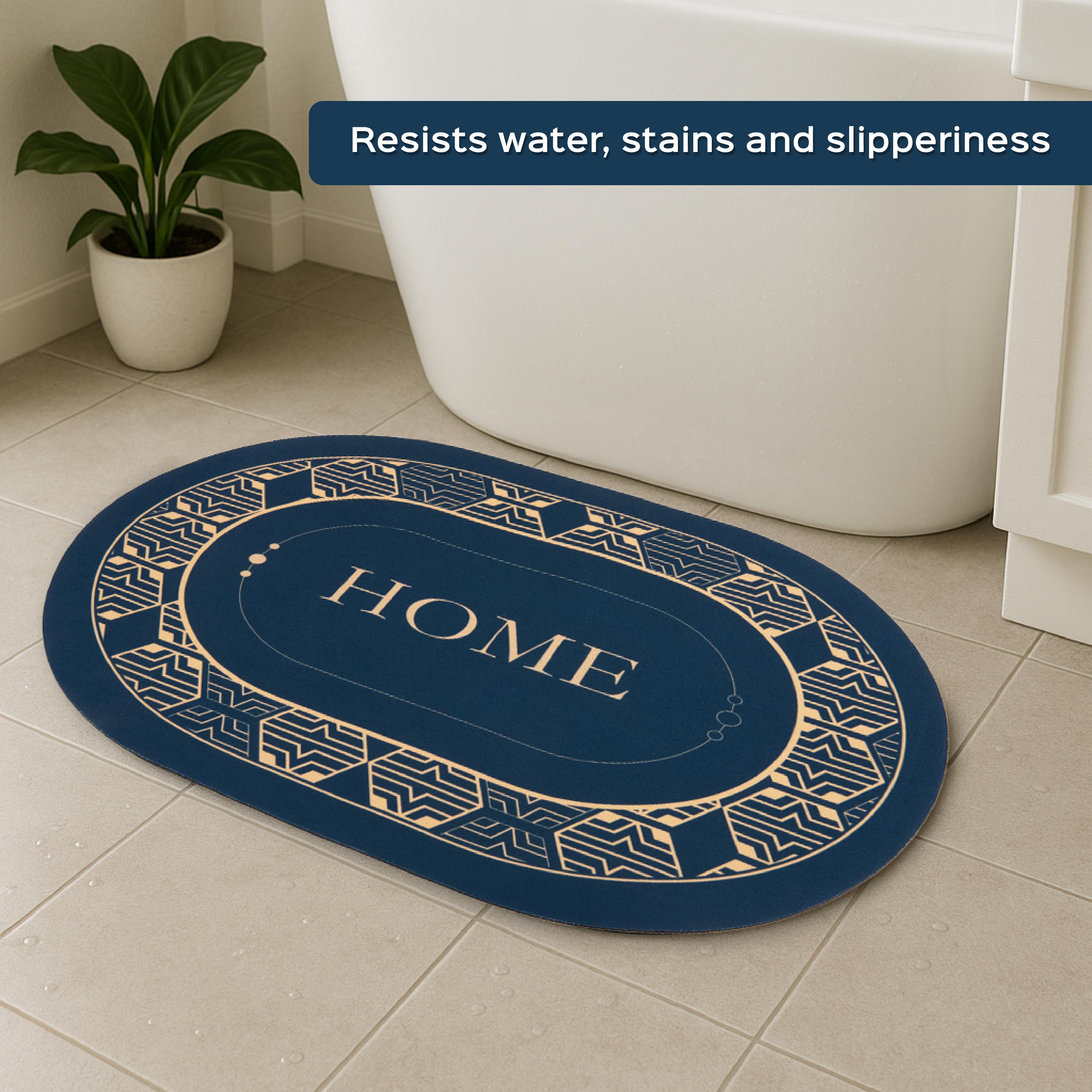Oval Anti-Slip Floor Mat Set of 2