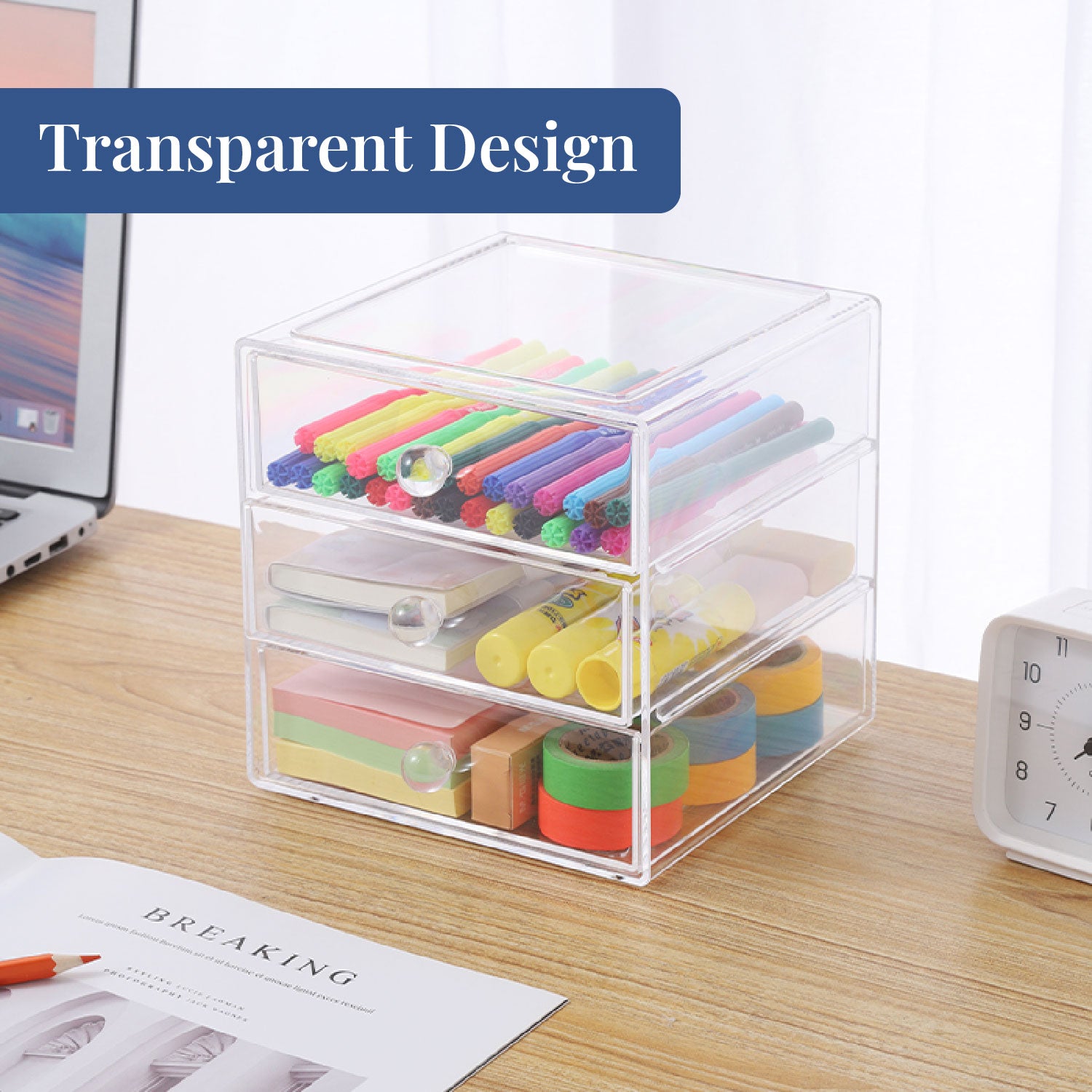 All in one organizer | 3-Tier Multipurpose Drawer Storage Organizer