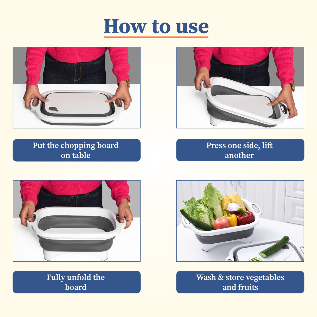 Chop n Store | 3 in 1 Kitchen Chopping Board