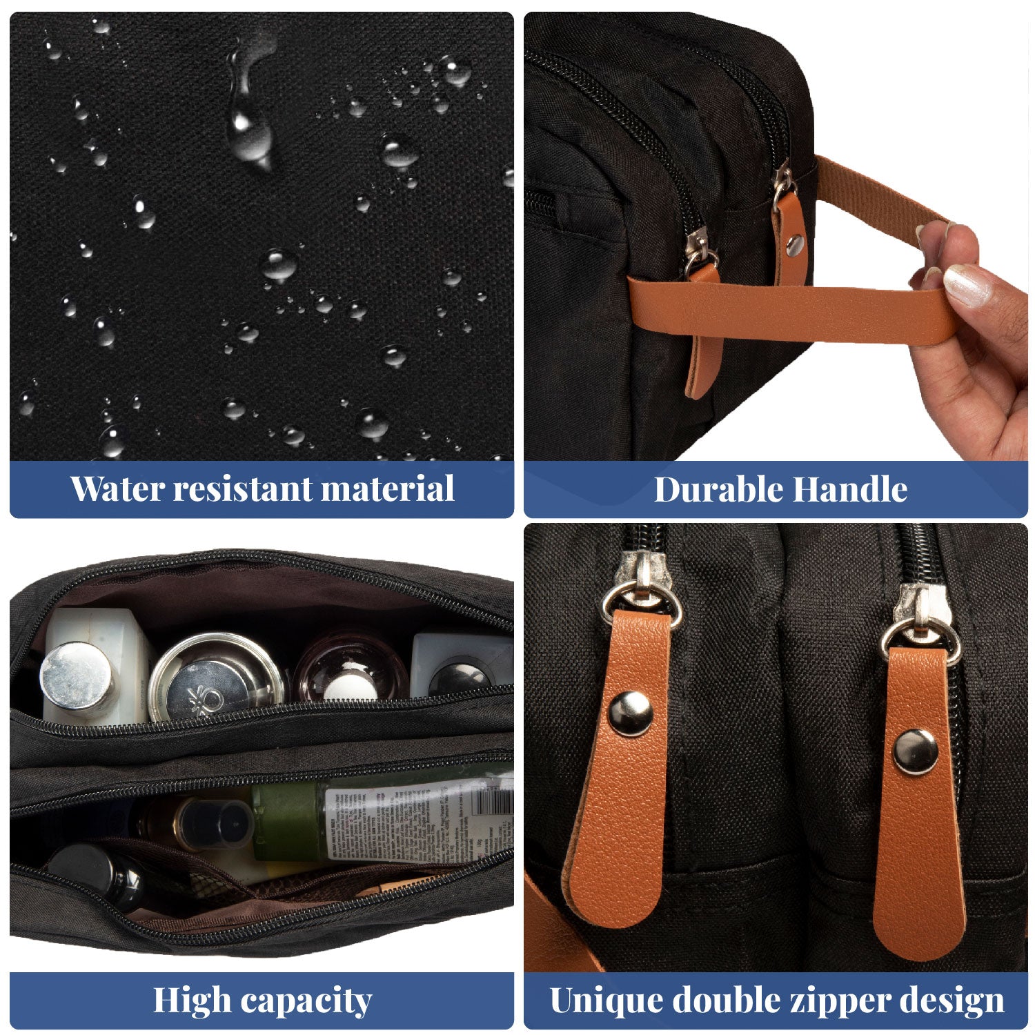 Clean Carry All | Travel Toiletry Organizer Bag, Shaving Pouch