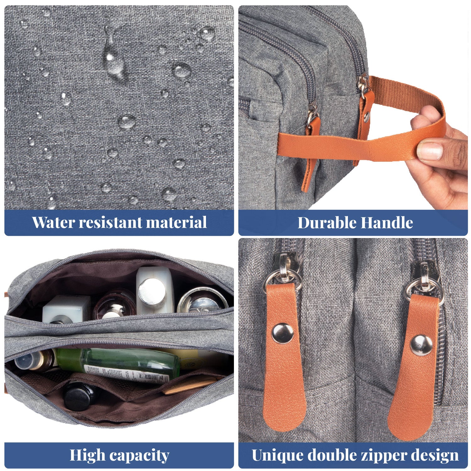 Clean Carry All | Travel Toiletry Organizer Bag, Shaving Pouch
