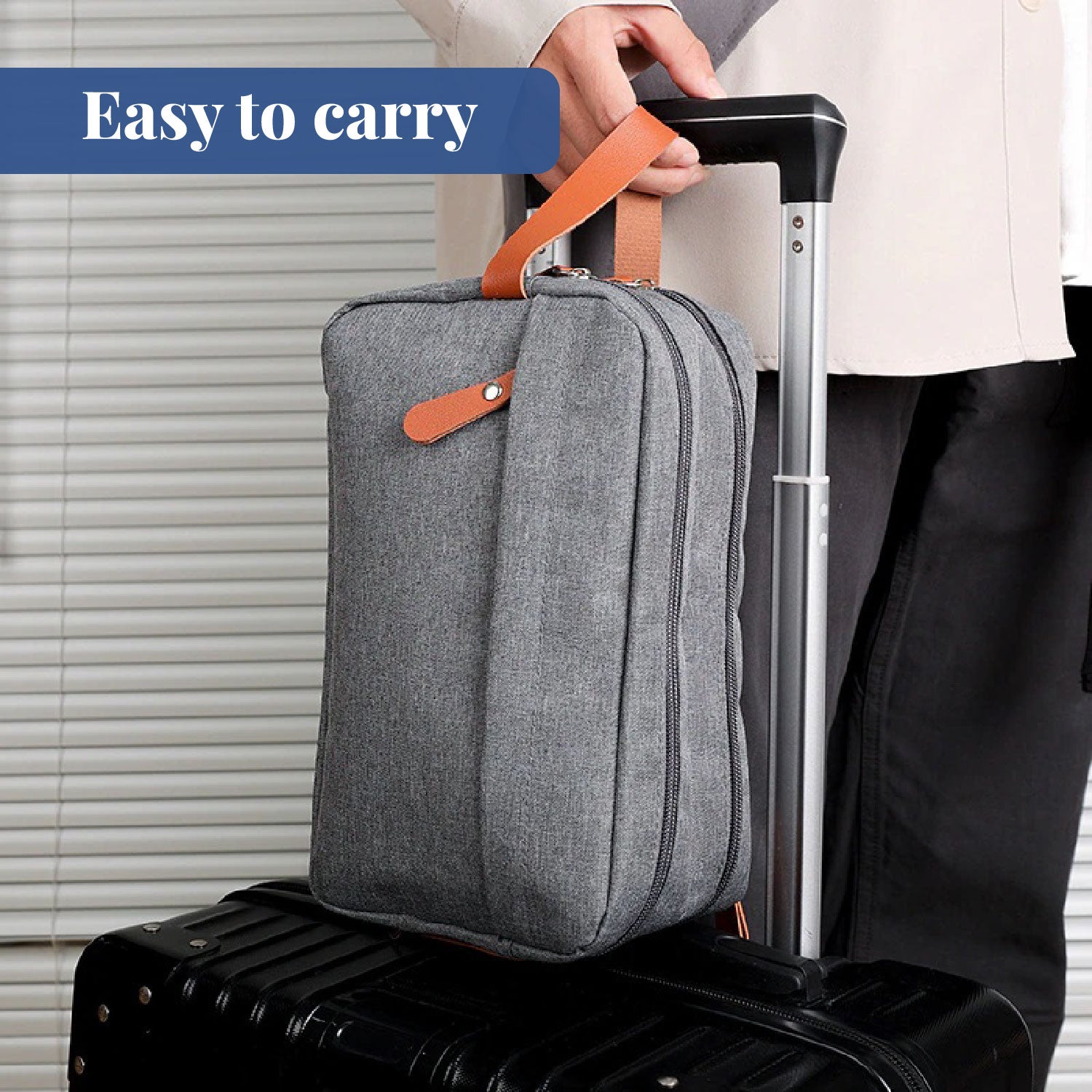 Clean Carry All | Travel Toiletry Organizer Bag, Shaving Pouch