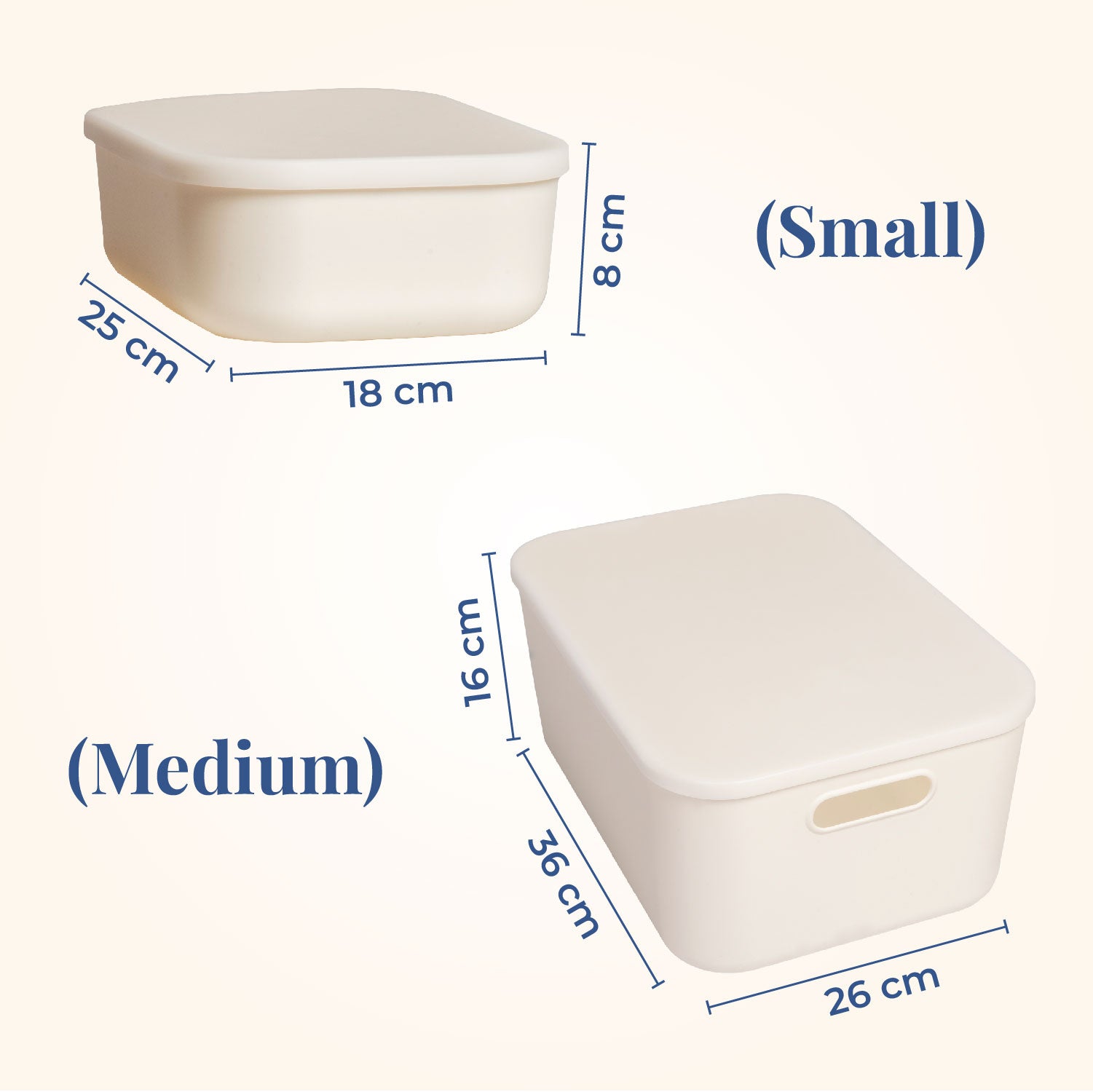 Everyday Bin trio | Set of 3, Plastic Storage Basket Bins with Lid