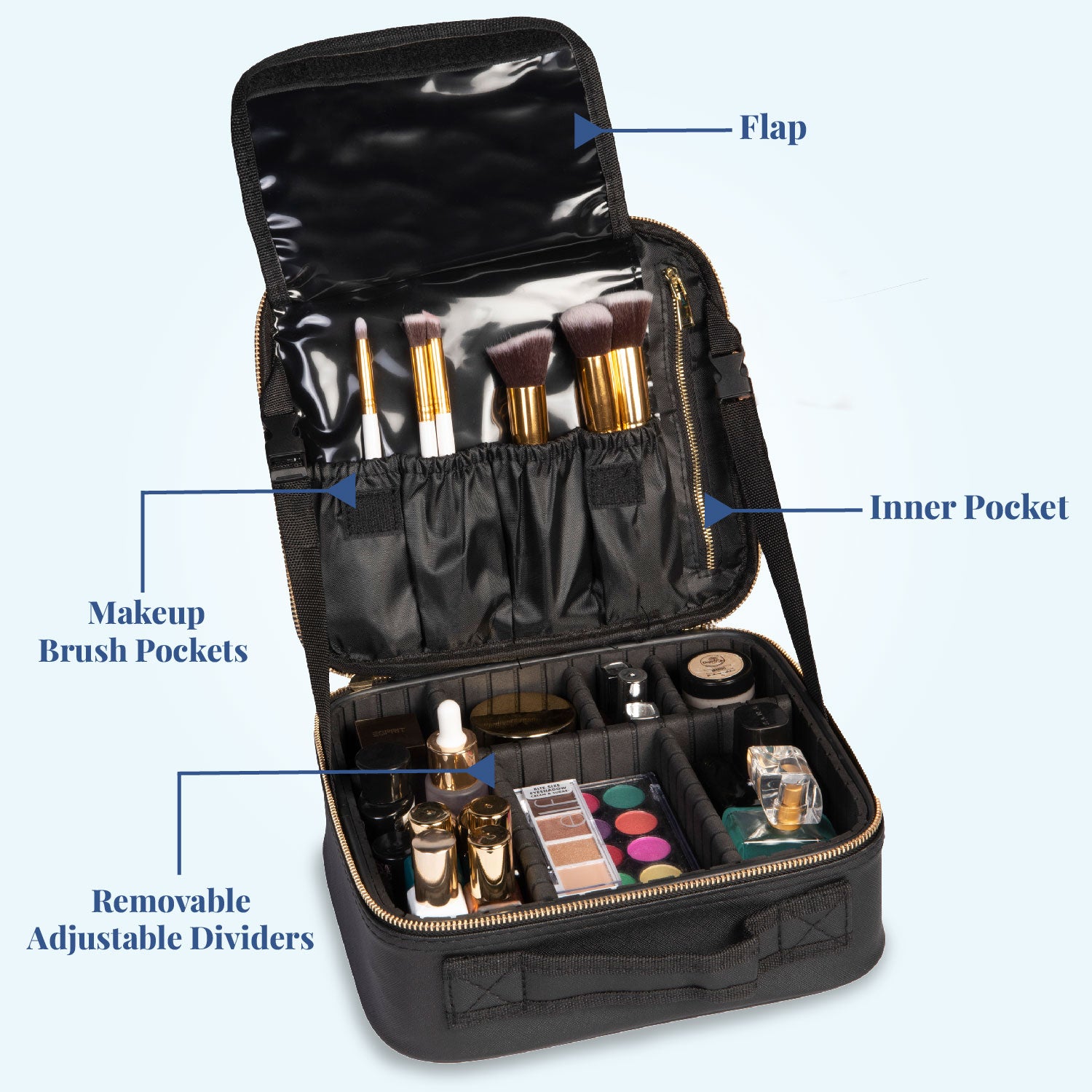 Glam Gear | Professional Portable Vanity Box | Travel Makeup Kit | Small