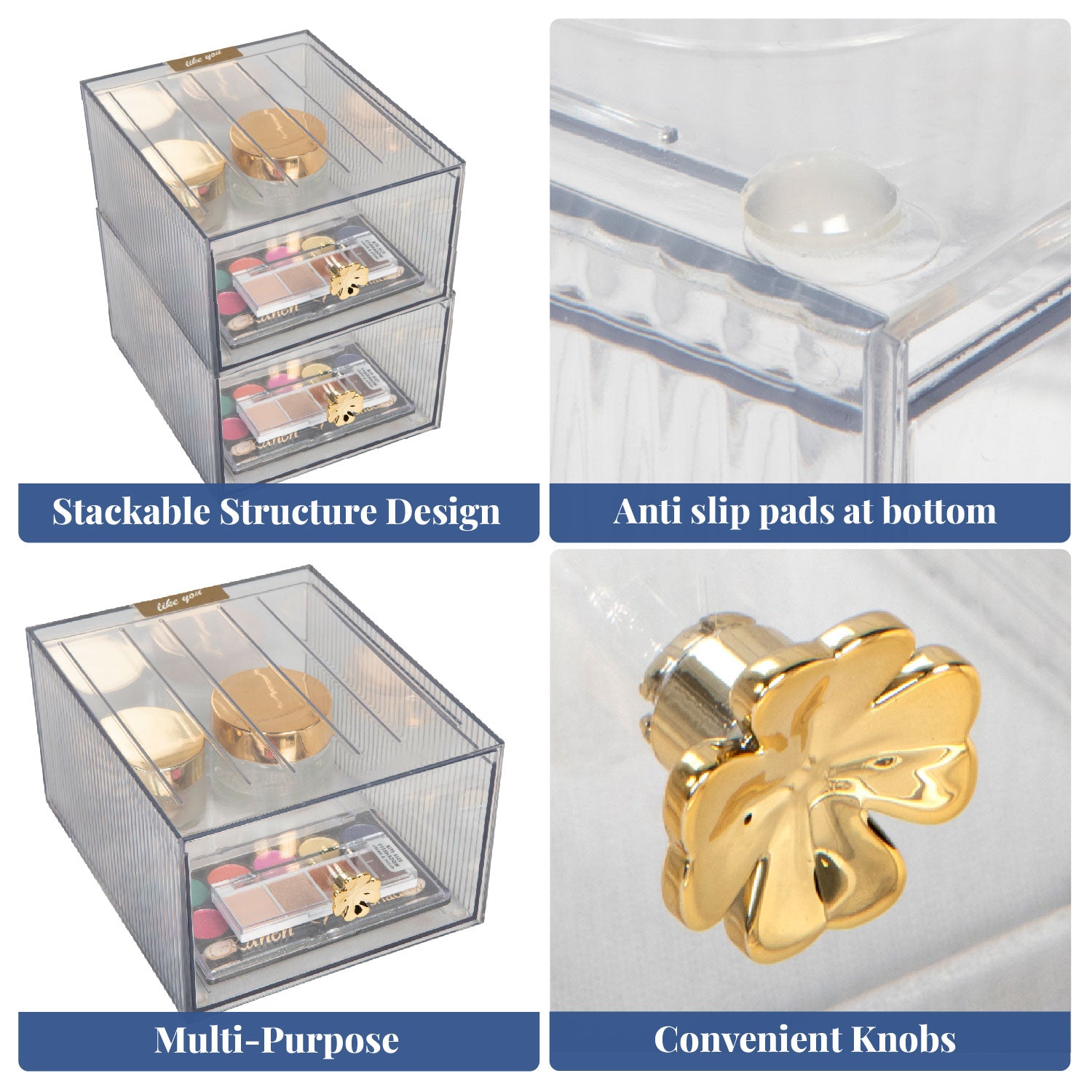 Peek-a-boo bins | Storage Organizer Case Display Boxes