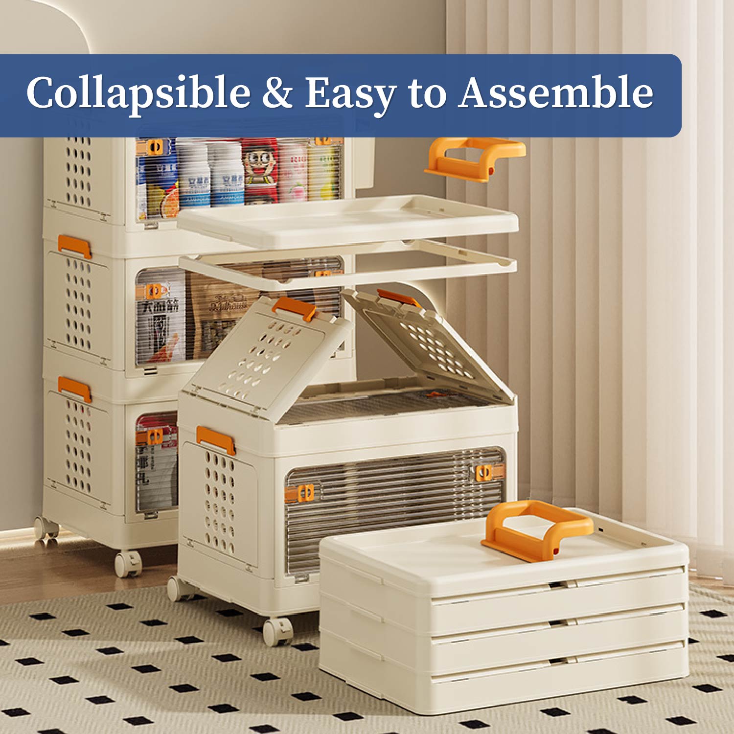 Rolling Utility Multipurpose Cabinet with Wheels