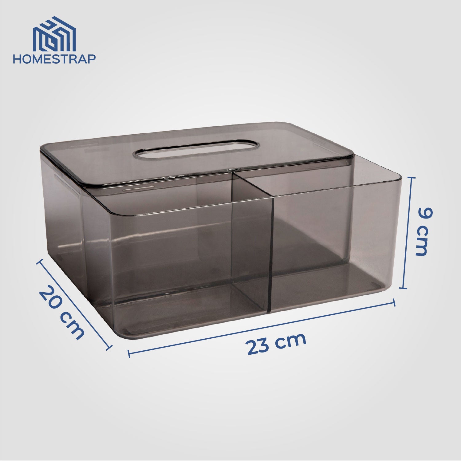 Sneeze saver | Tissue Box Holder with 2 Separate Compartments a Lid