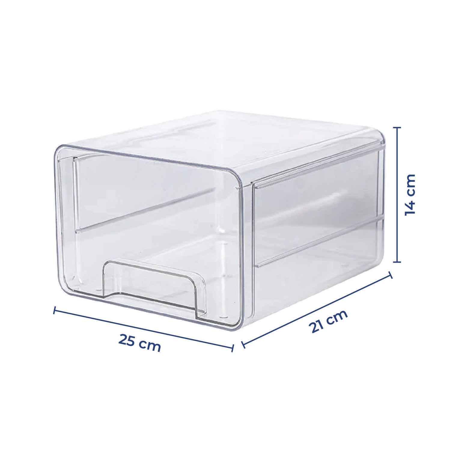 Multipurpose Transparent Stackable Drawer Box With Stainer For Fridge Vegetable And Fruit Storage