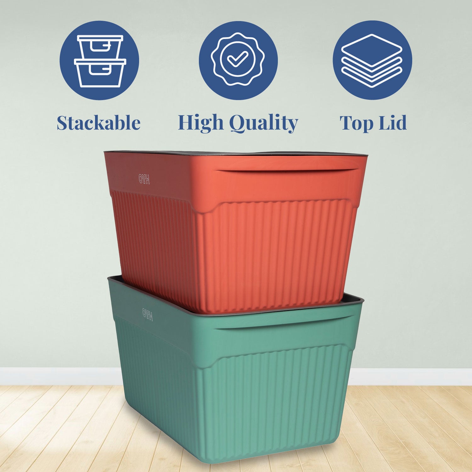 Tidy tub | Multipurpose Plastic Storage Baskets With Lid