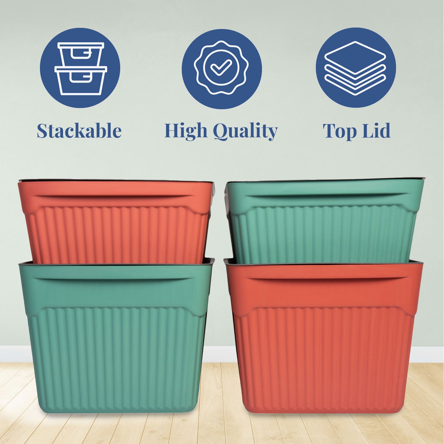Tidy tub | Multipurpose Plastic Storage Baskets With Lid