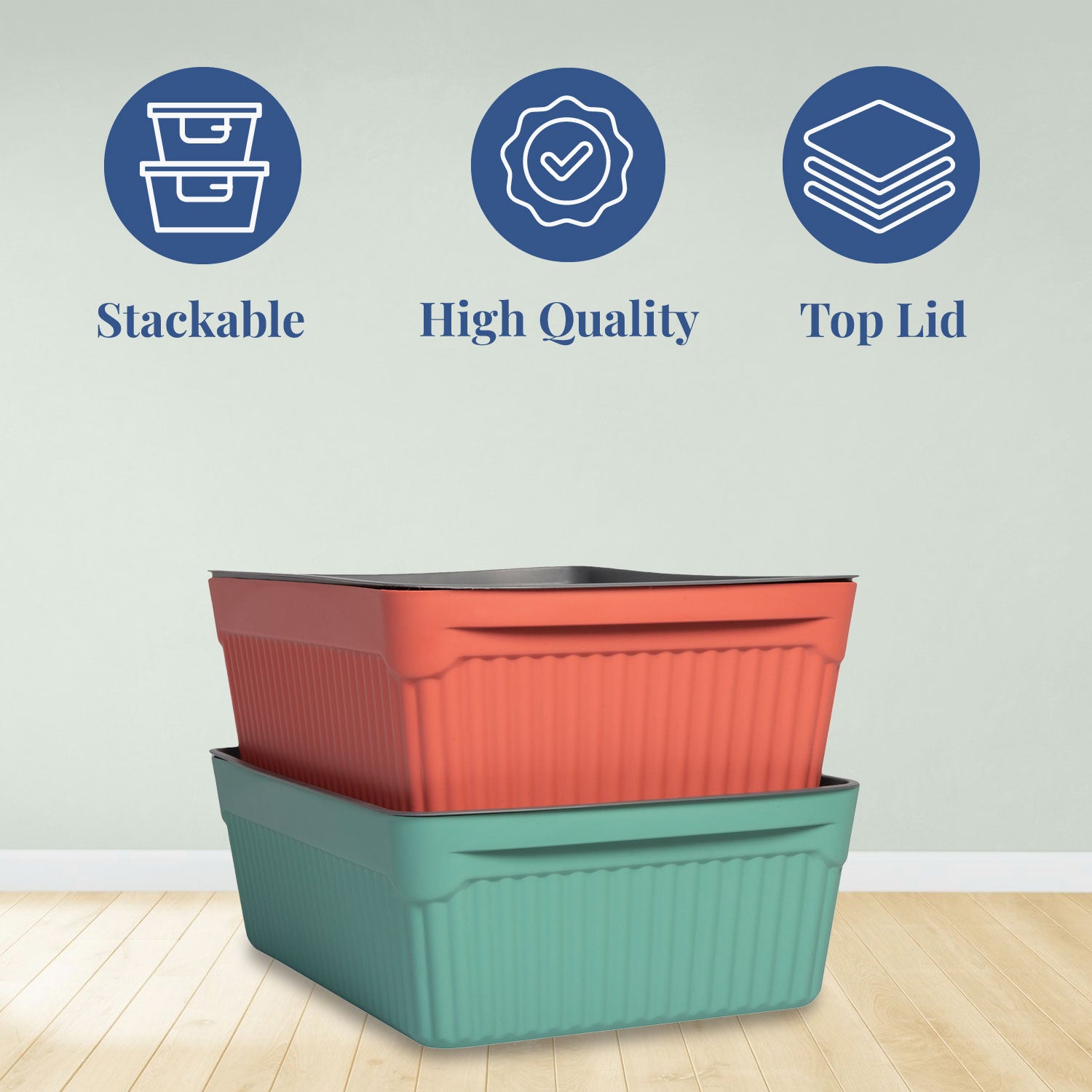Tidy tub | Multipurpose Plastic Storage Baskets With Lid
