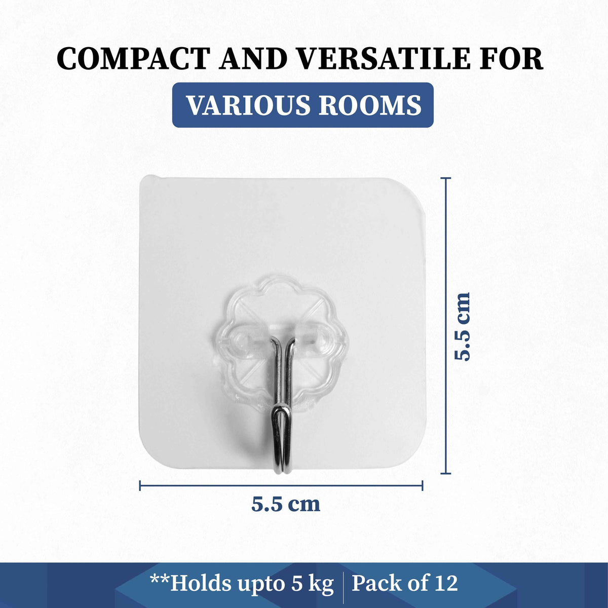 Transparent Self-Adhesive Hooks