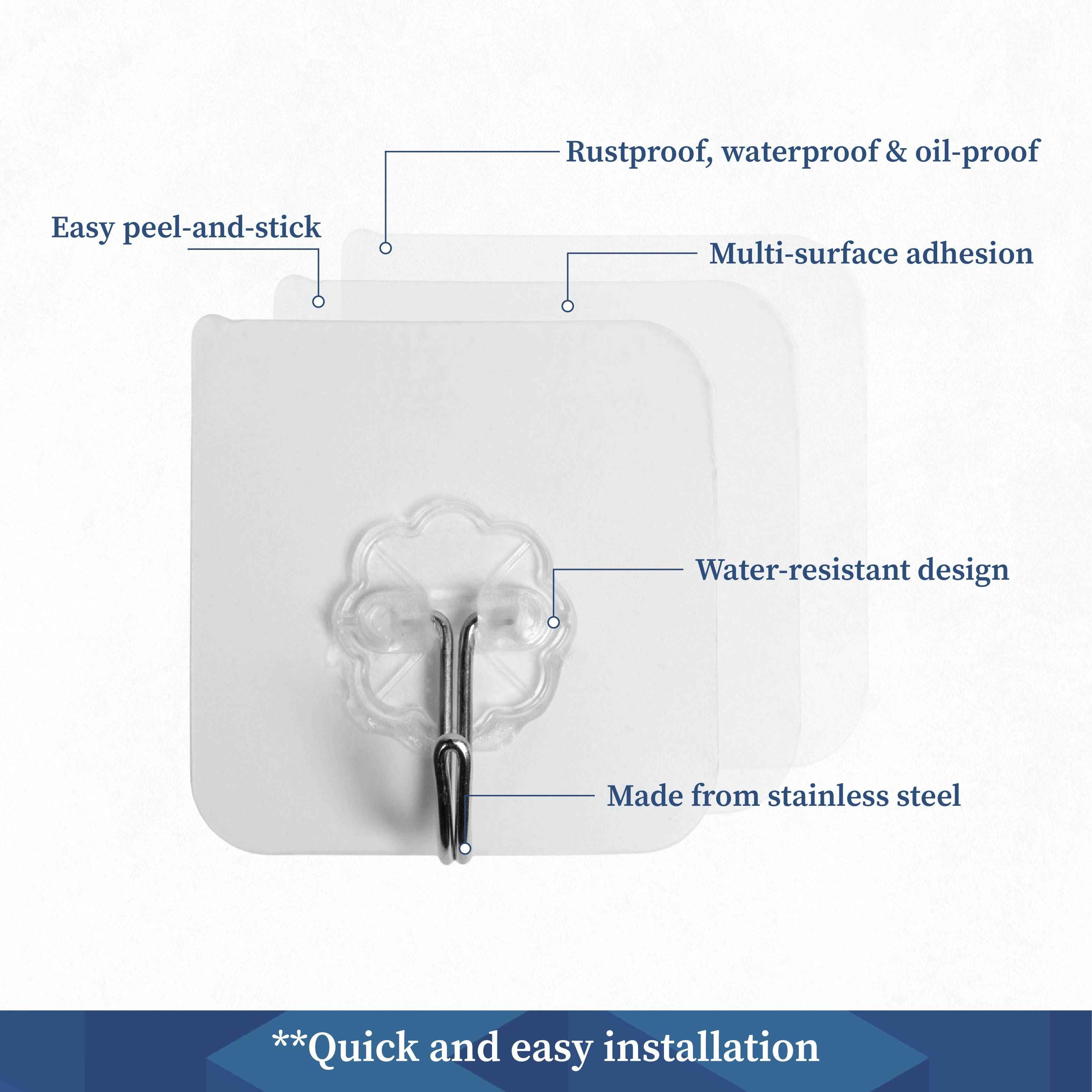 Transparent Self-Adhesive Hooks