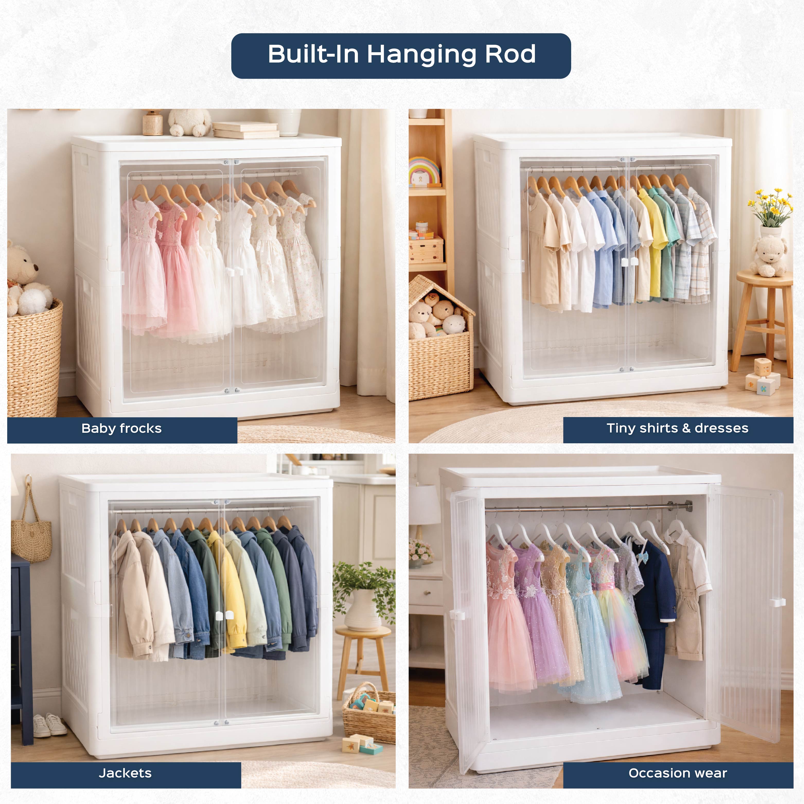 Foldable Plastic Wardrobe for Clothes