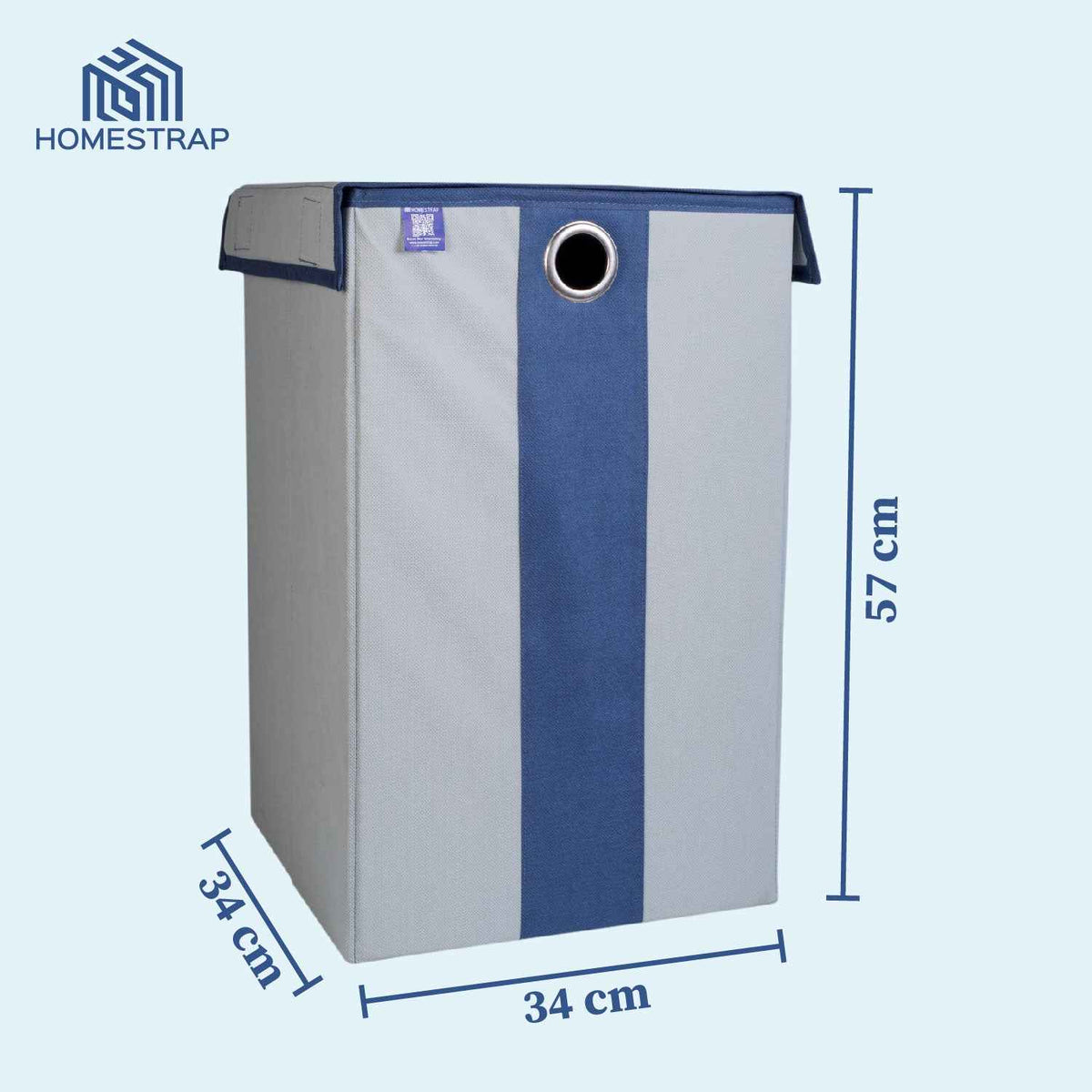 Laundry Basket with Lid Closure And Handles | Foldable | 68 Ltrs