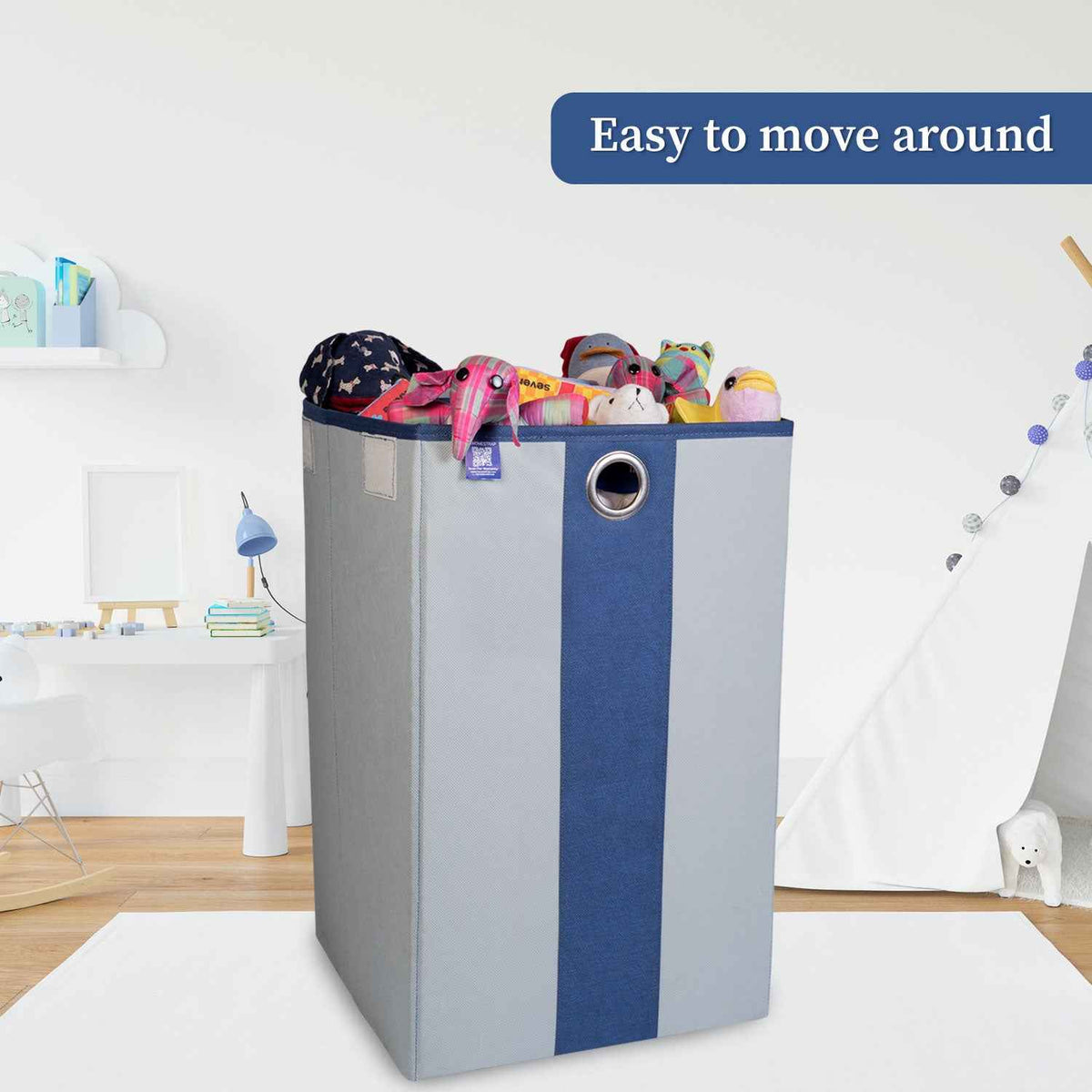 Laundry Basket with Lid Closure And Handles | Foldable | 68 Ltrs