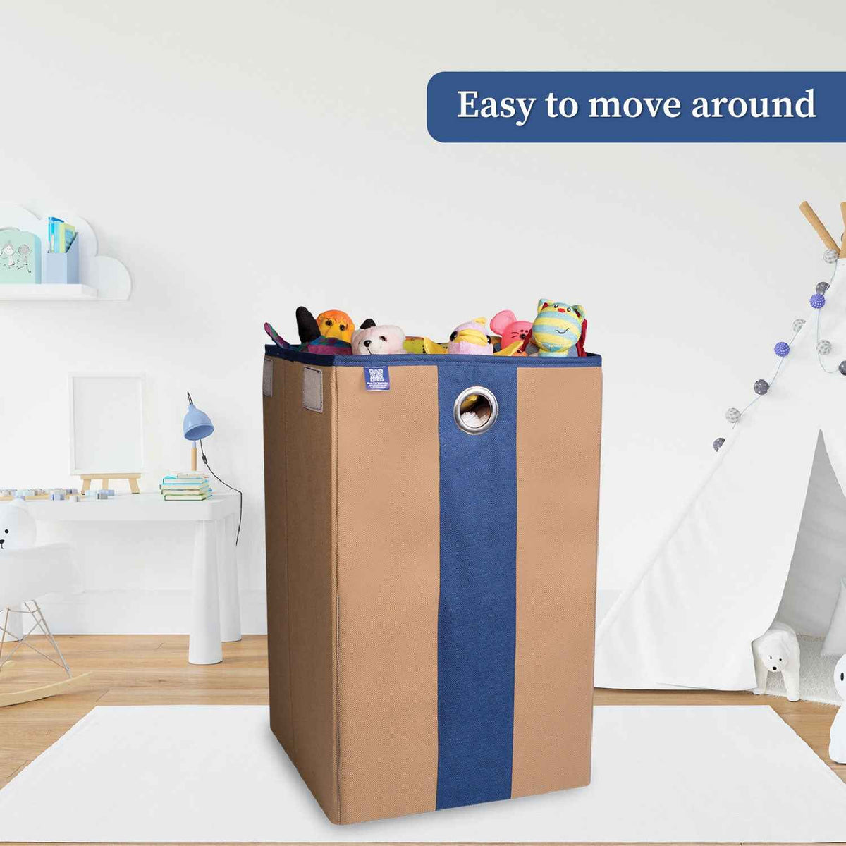 Laundry Basket with Lid Closure And Handles | Foldable | 68 Ltrs