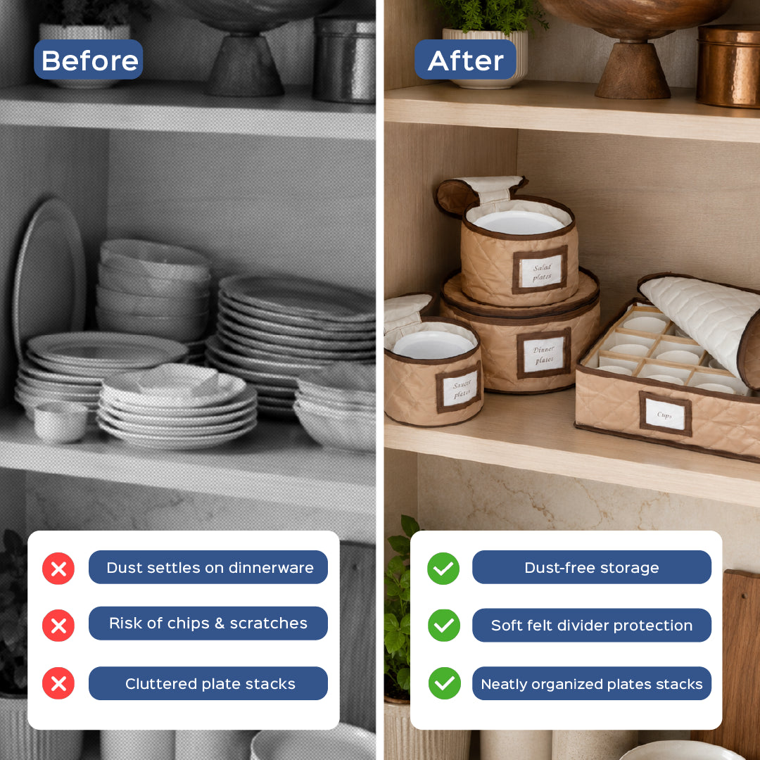 Luxe Dinnerware Storage Organizer Set - Homestrap