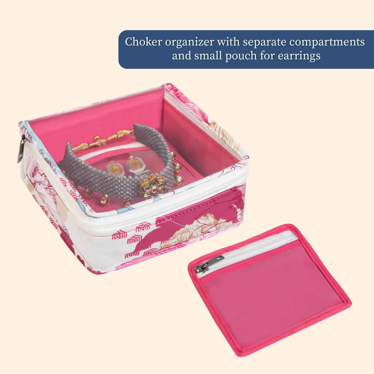 Gulmohar Choker Organizer|Pack of 2