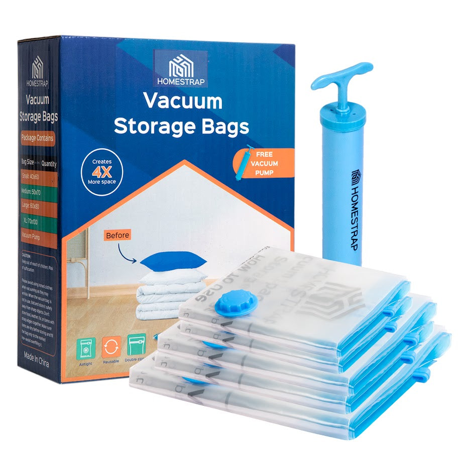 Vacuum Bag | Space Saver Compression Bags with Free Vacuum Pump